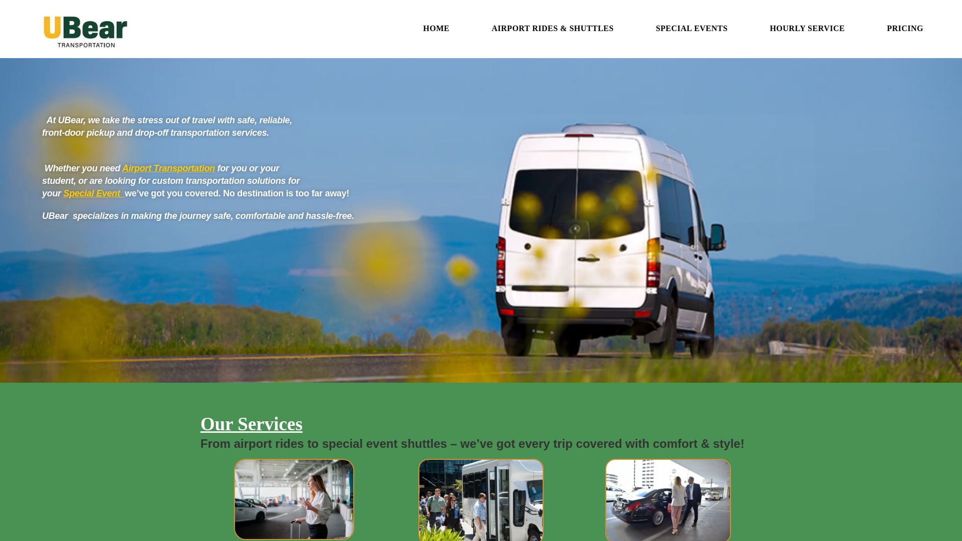 website screenshot of https://ubearwaco.com/