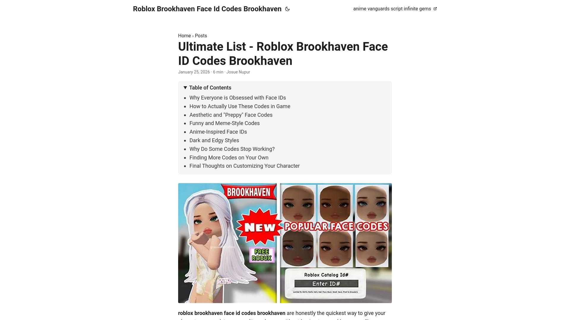 website screenshot of https://robloxbrookhavenfaceidcodesbrookhaven.pages.dev/