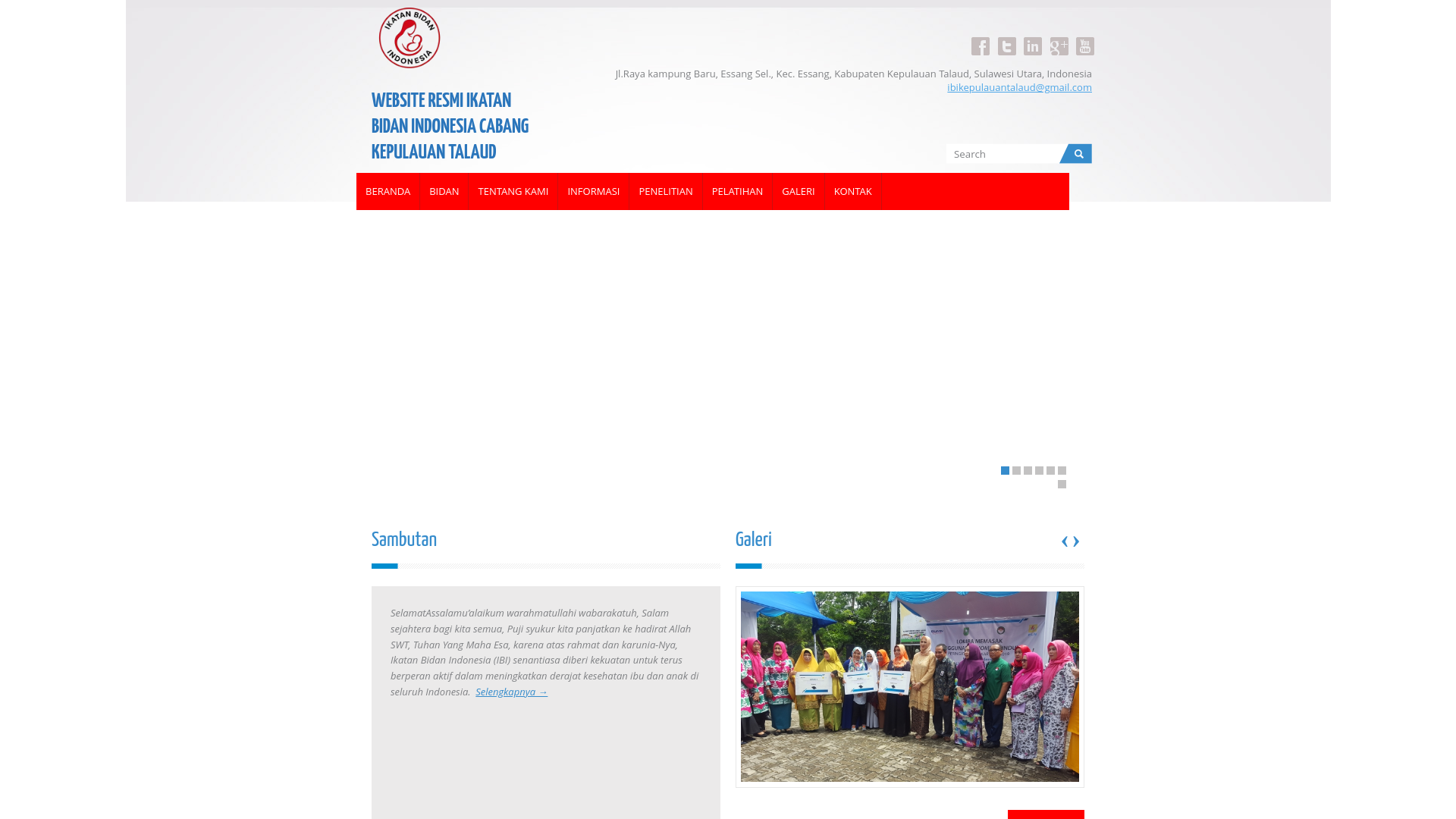 website screenshot of https://ibikepulauantalaud.org/