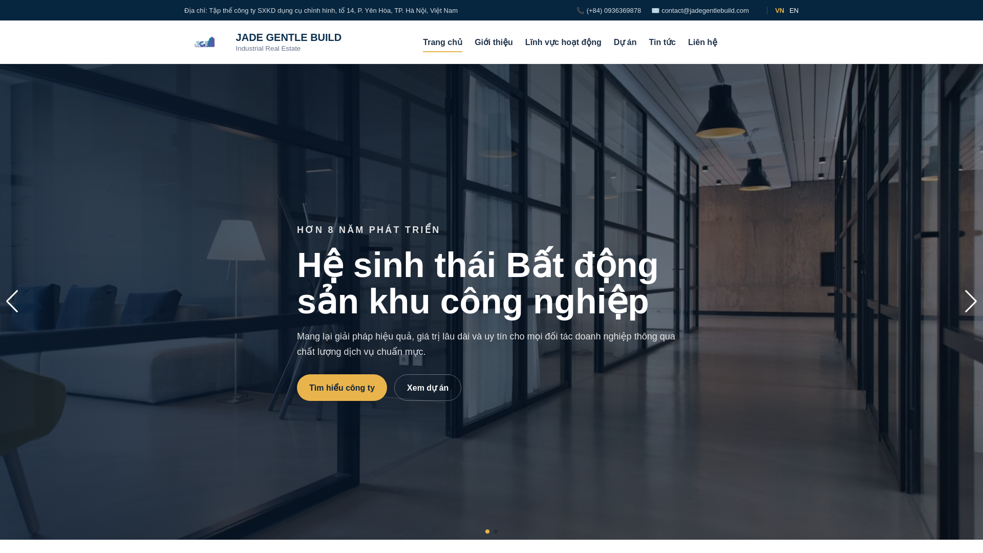 website screenshot of https://jadegentlebuild.com
