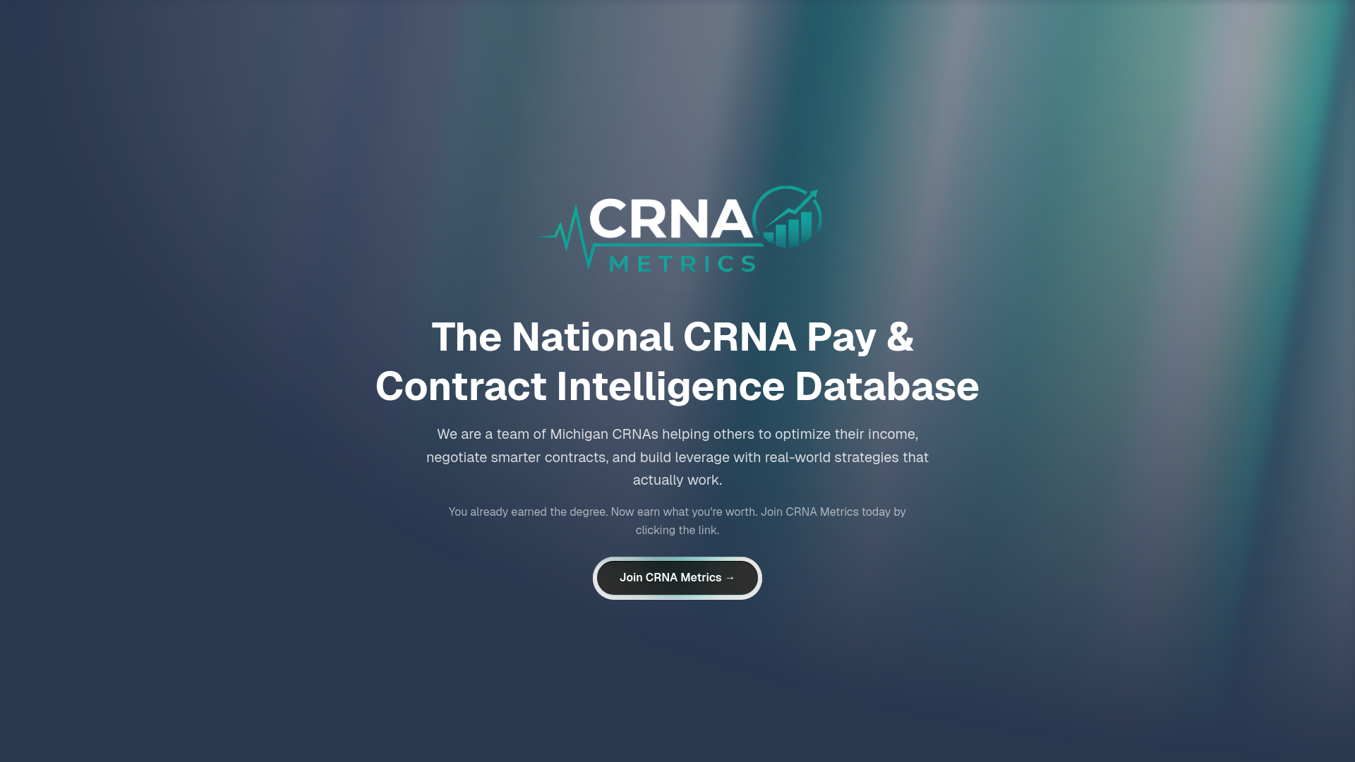 website screenshot of https://crnametrics.com/