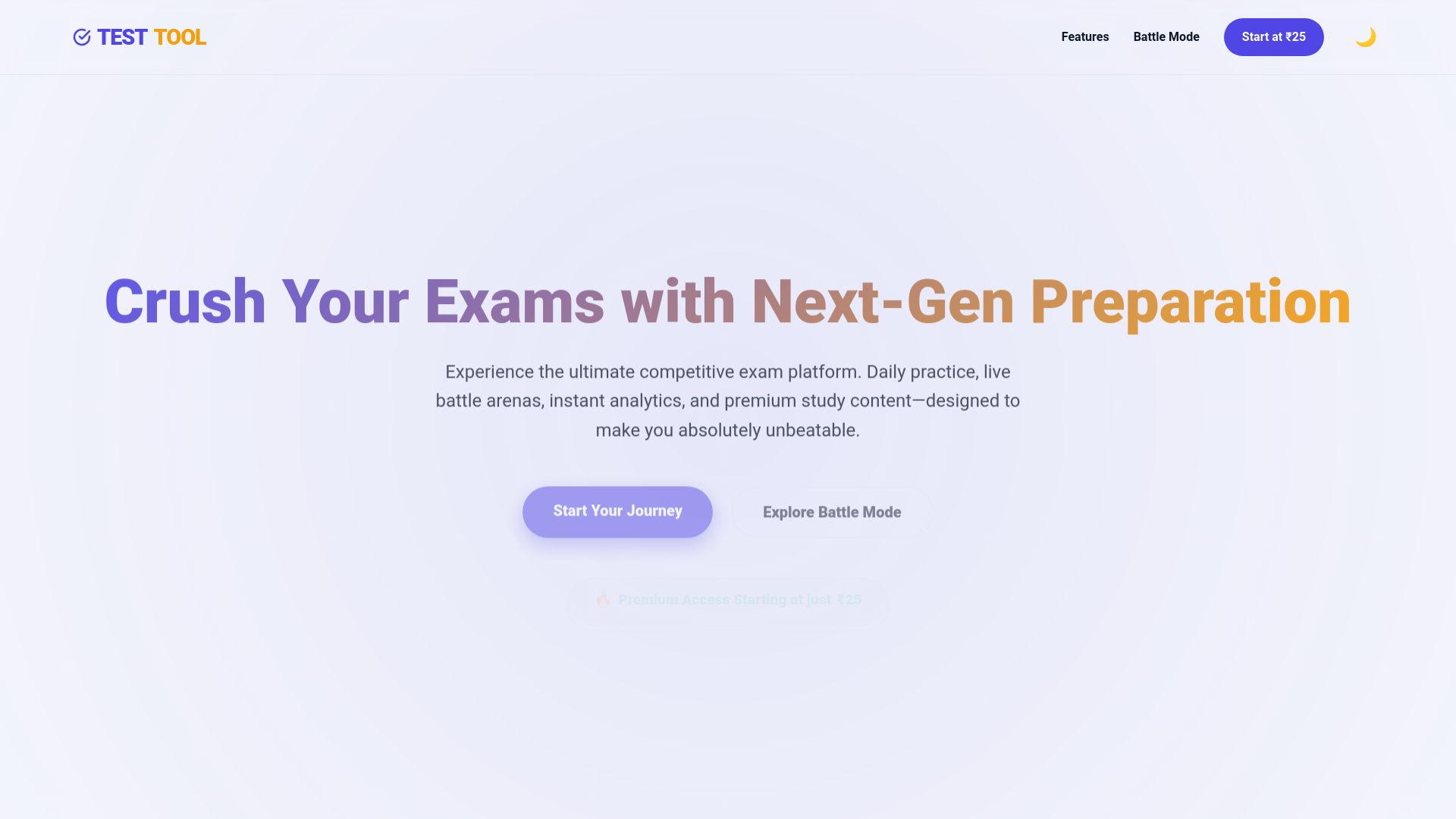 website screenshot of https://testtool.in/
