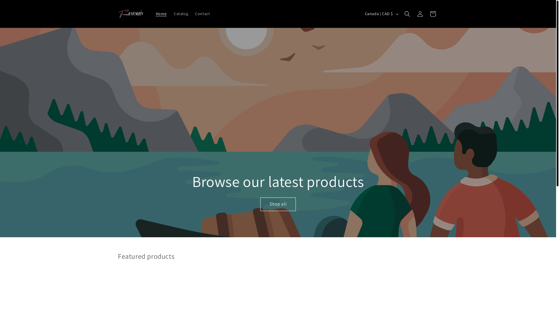 website screenshot of https://femmefatality.ca/