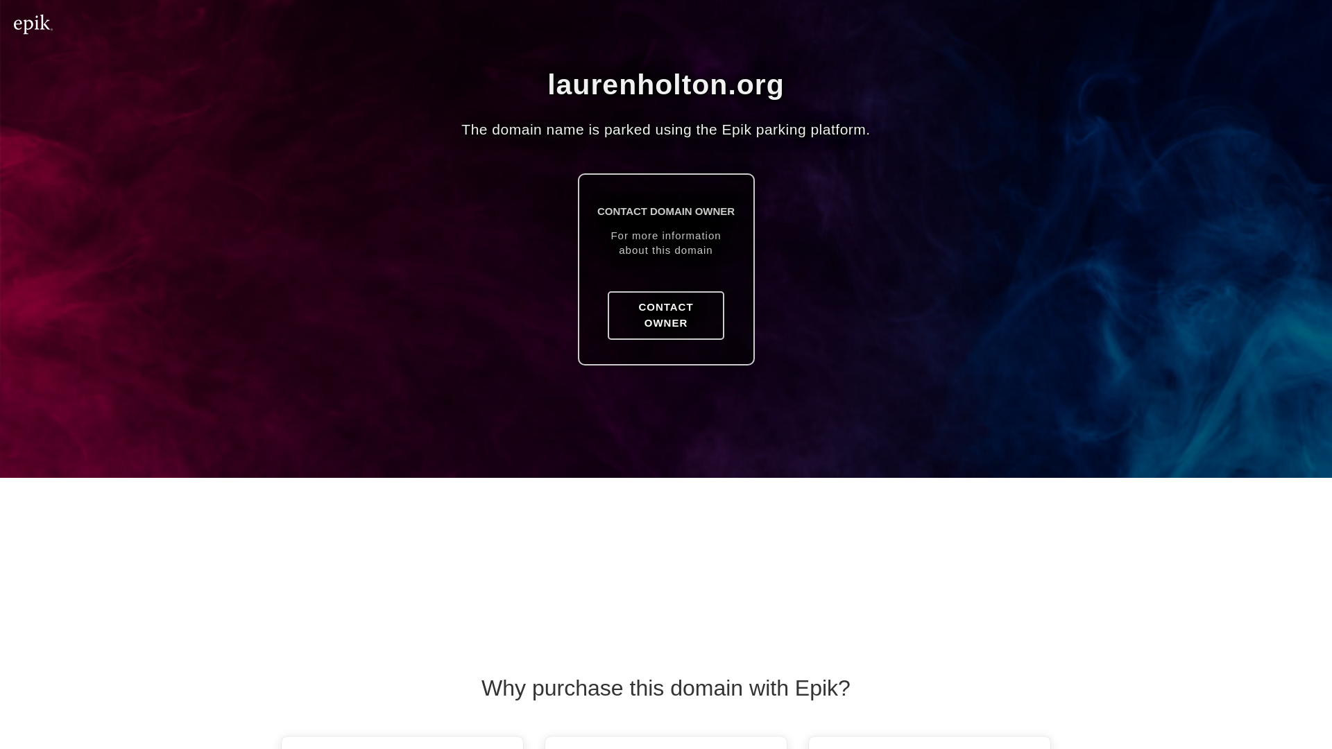 website screenshot of https://laurenholton.org/
