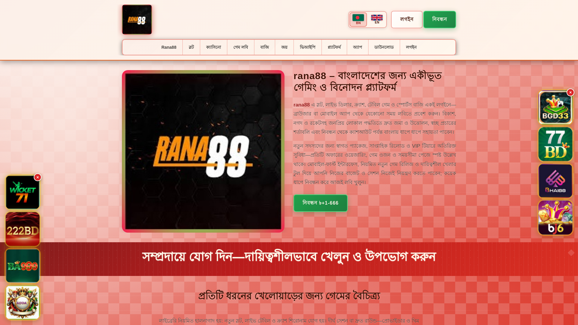 website screenshot of https://rana88tin.com/