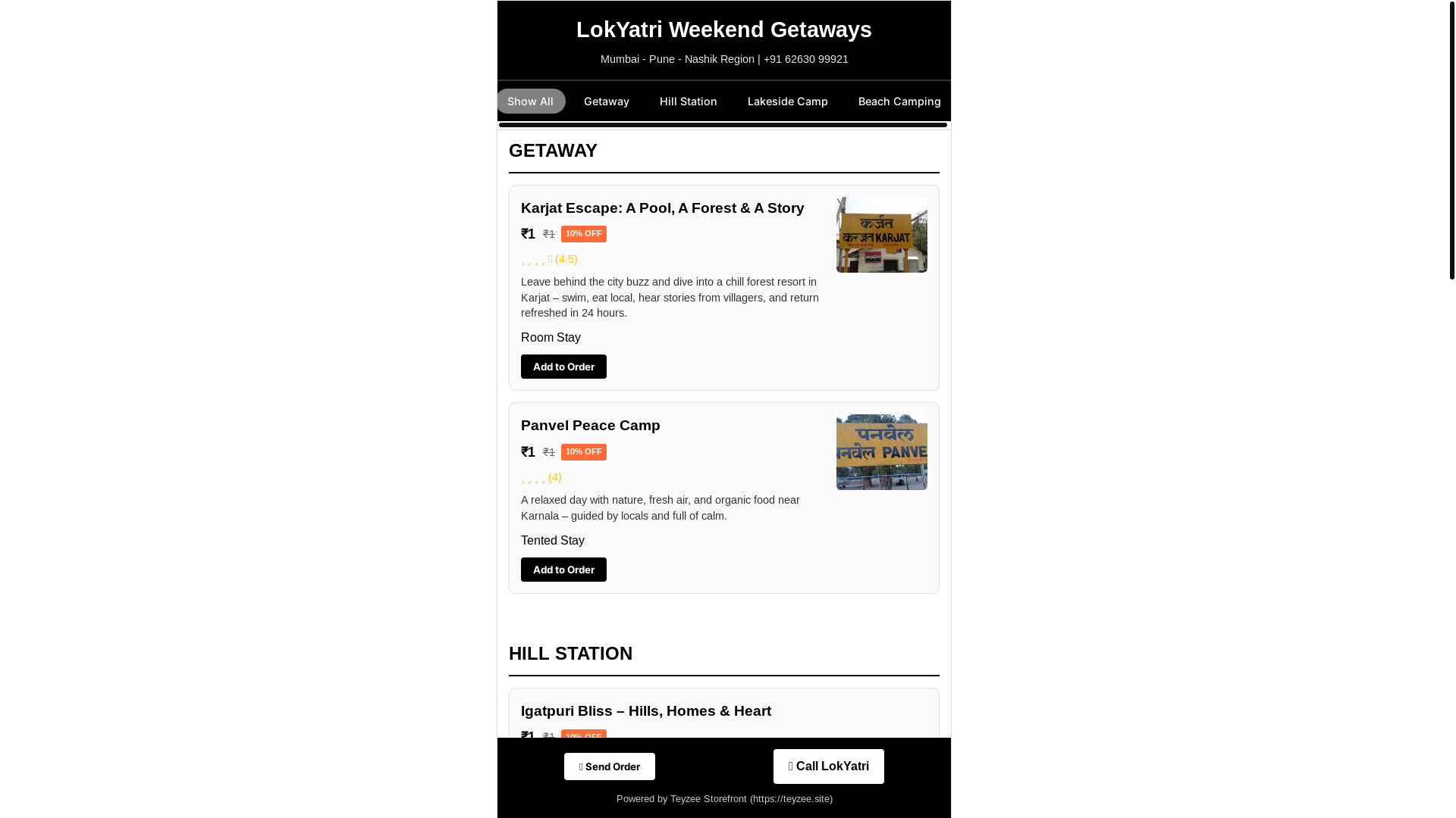 website screenshot of https://teyzee-storefront-lokyatri.pages.dev/