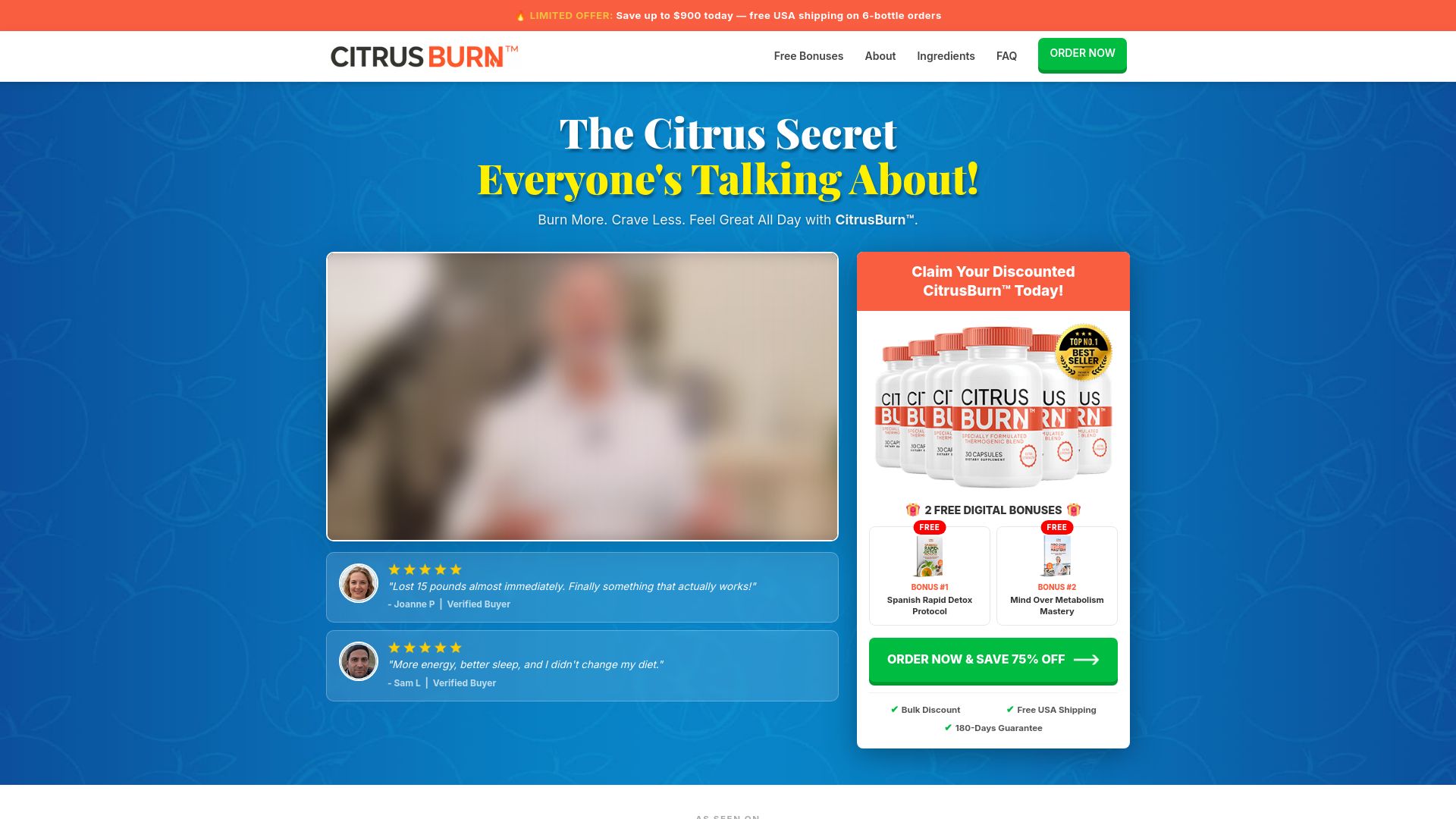 website screenshot of https://citrusfast.com/