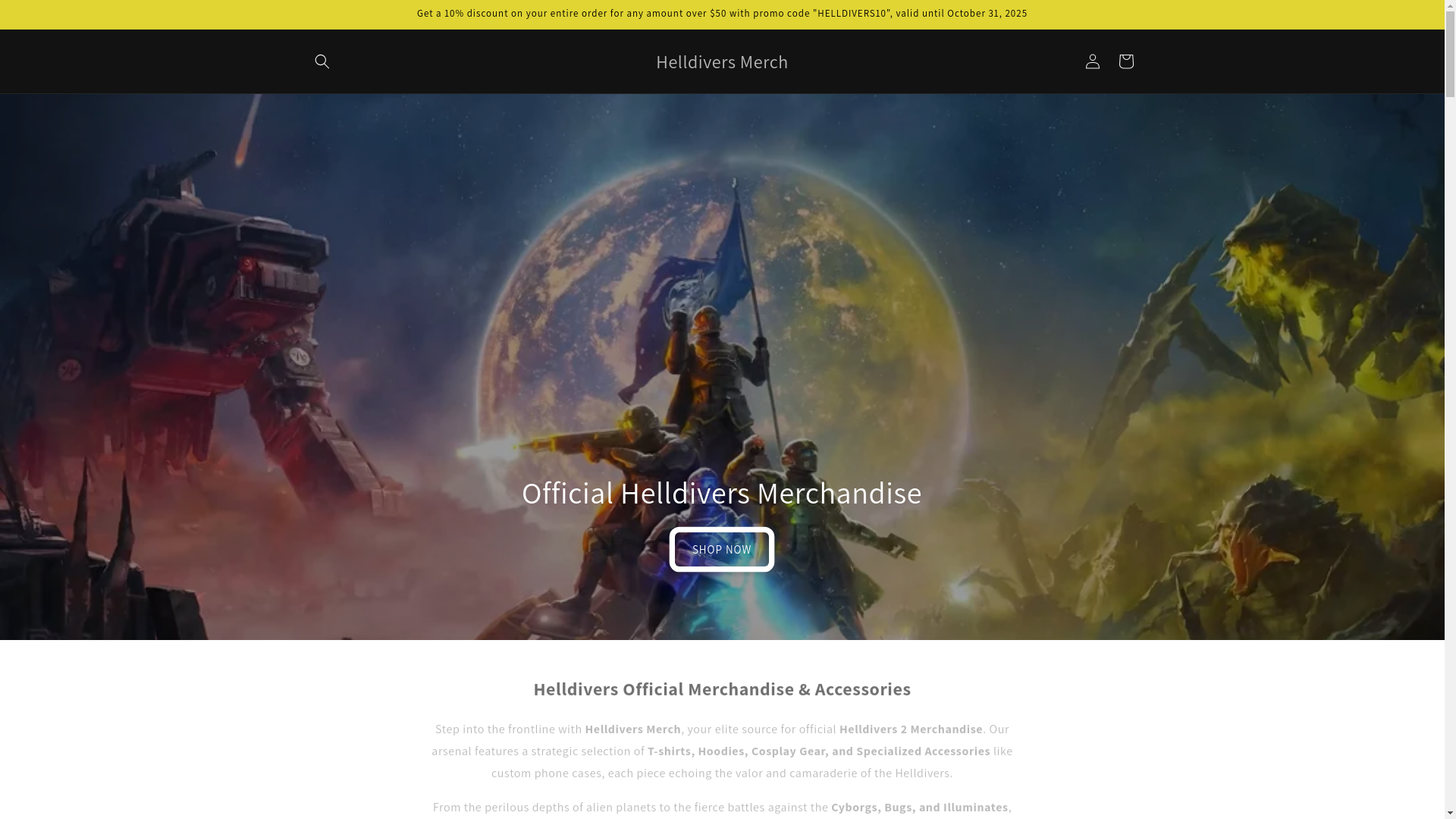 website screenshot of https://helldivers-store.com/