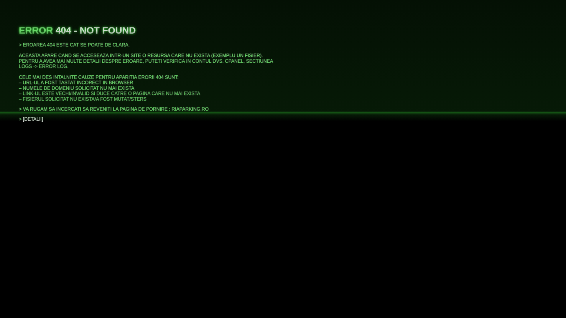 website screenshot of https://riaparking.ro/