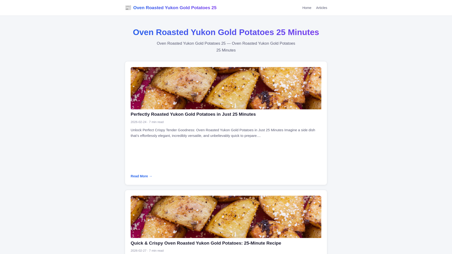 website screenshot of https://oven-roasted-yukon-gold-potatoes-25-minutes.pages.dev/