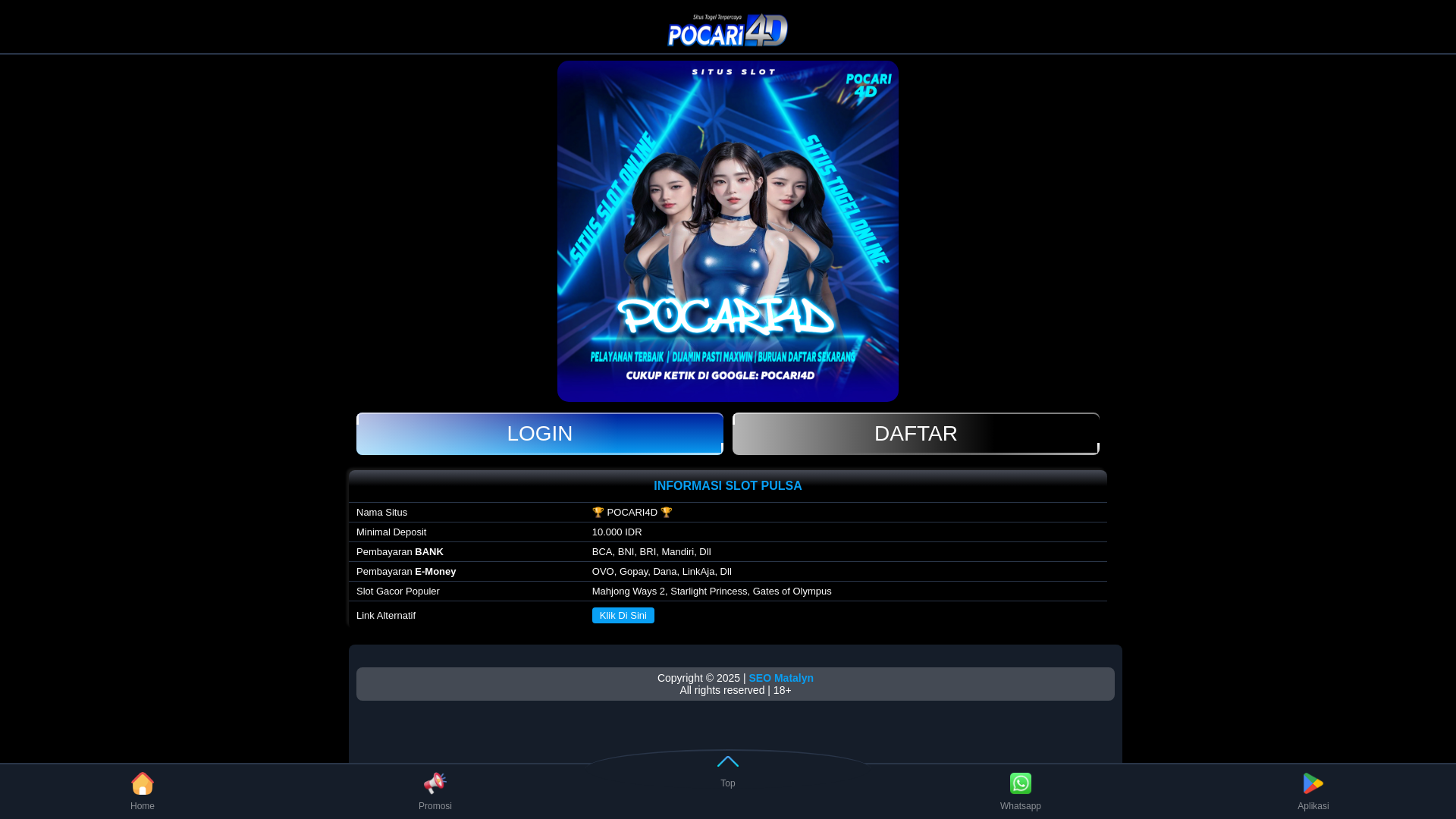 website screenshot of https://pocari4d-ampasesenaybenavente.pages.dev/