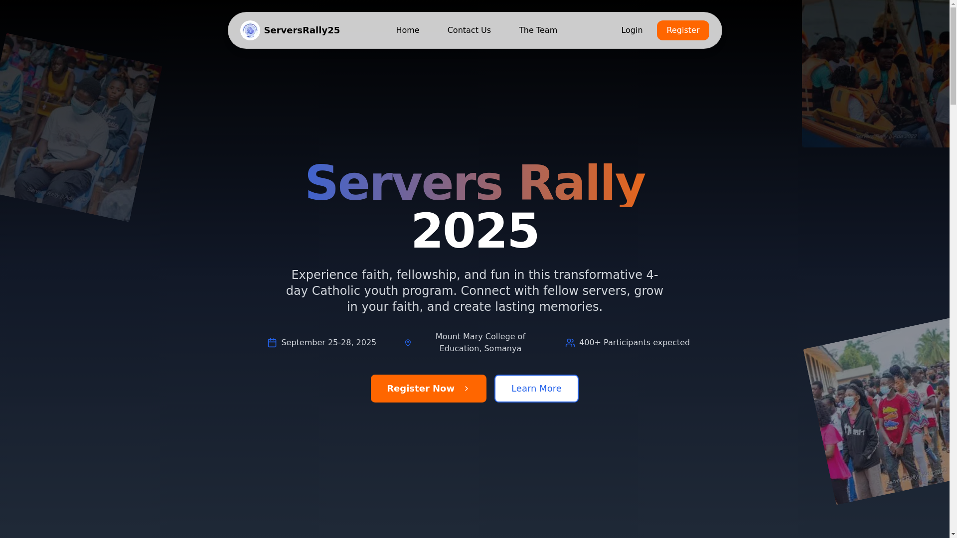 website screenshot of https://serversrally25.live/