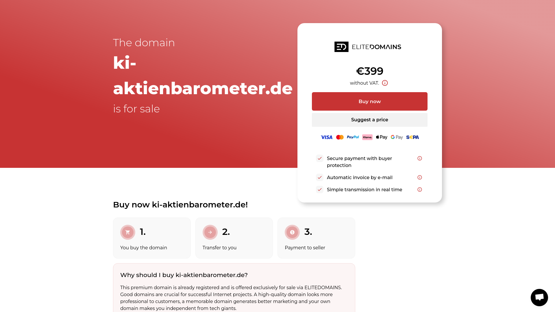 website screenshot of https://ki-aktienbarometer.de