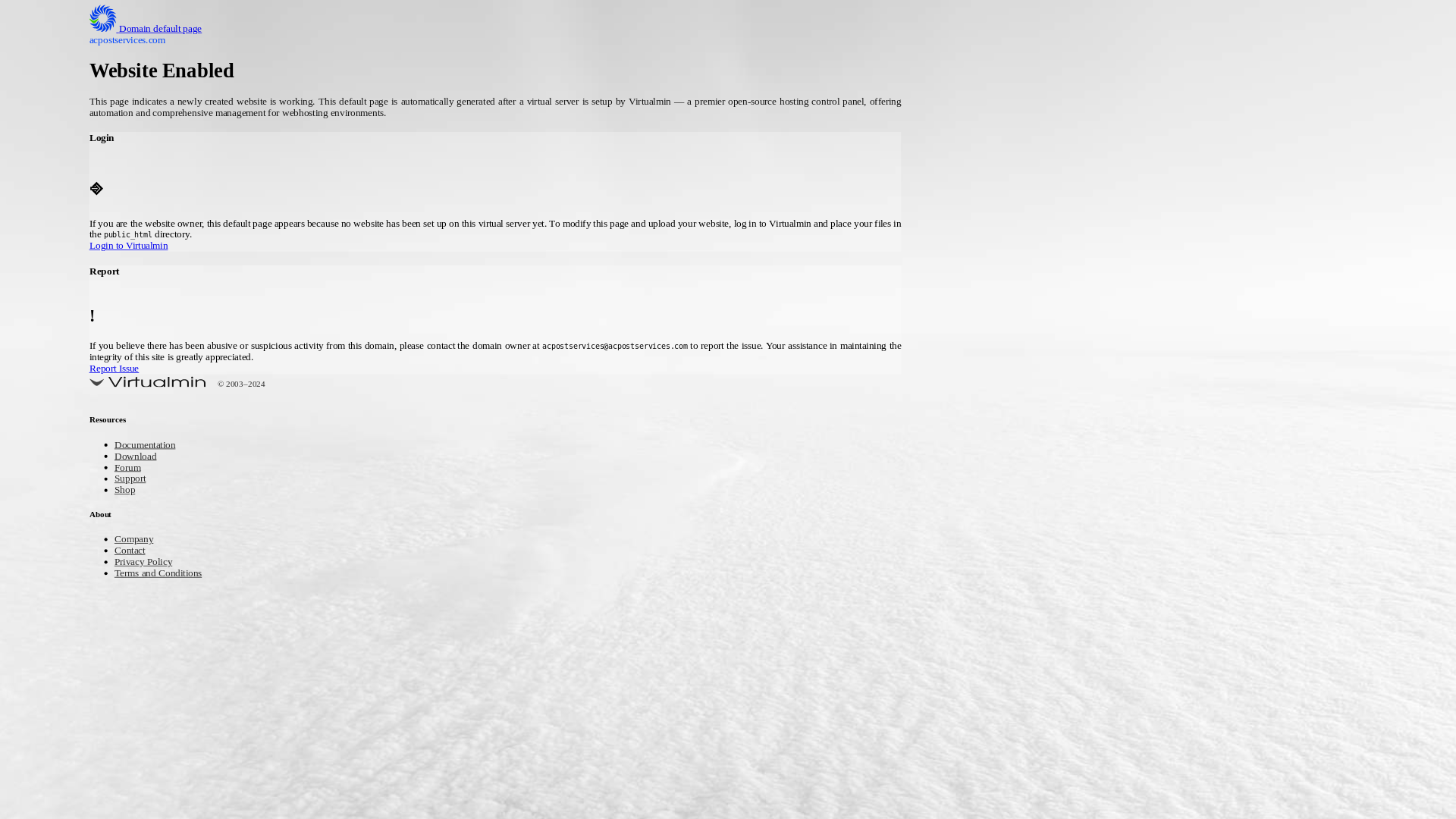 website screenshot of https://cmpaadmin.com/