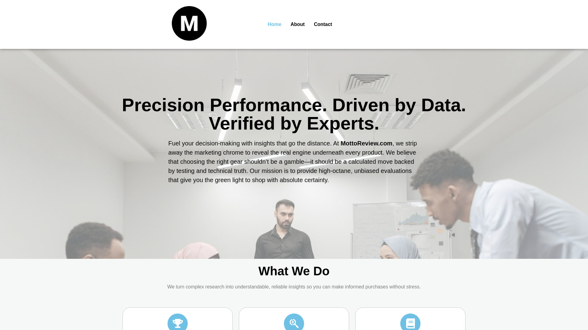 website screenshot of https://mottoreview.com