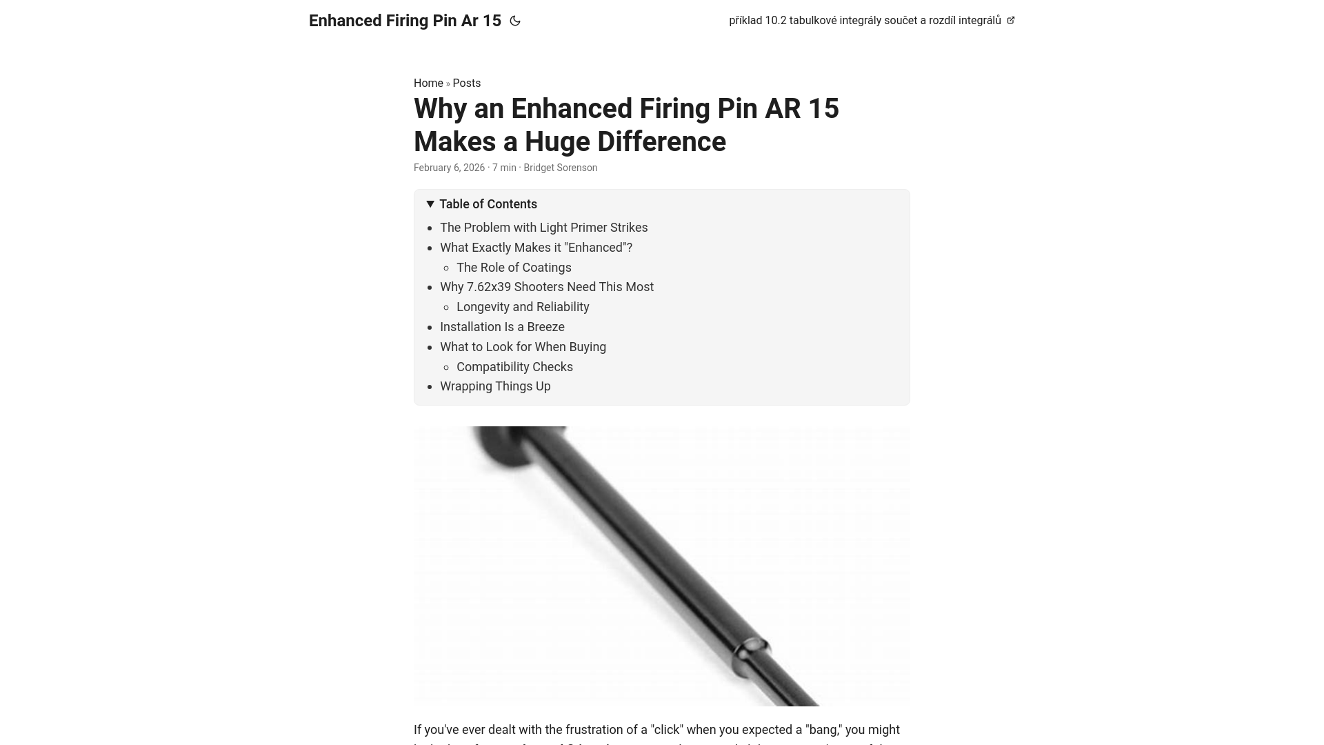 website screenshot of https://enhanced-firing-pin-ar-15.pages.dev/