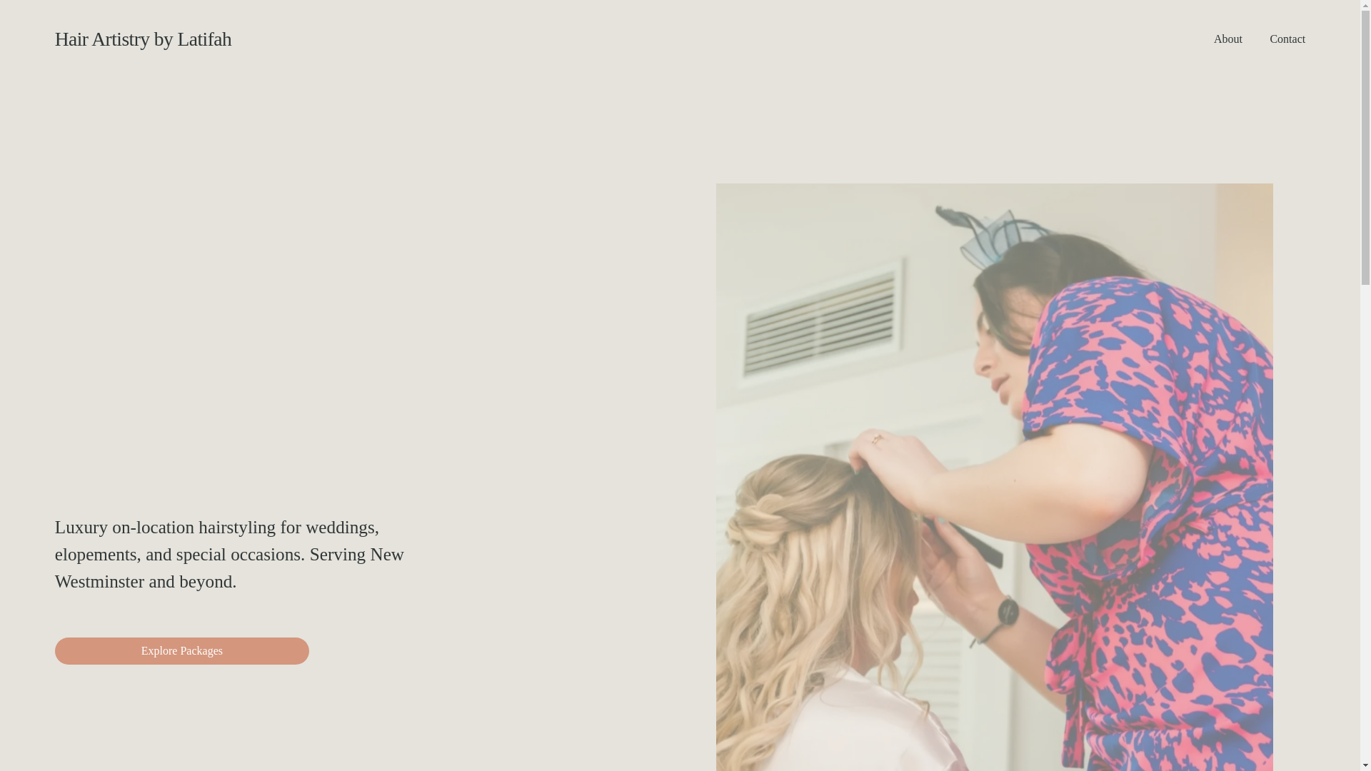 website screenshot of https://hairartistrybylatifah.ca/