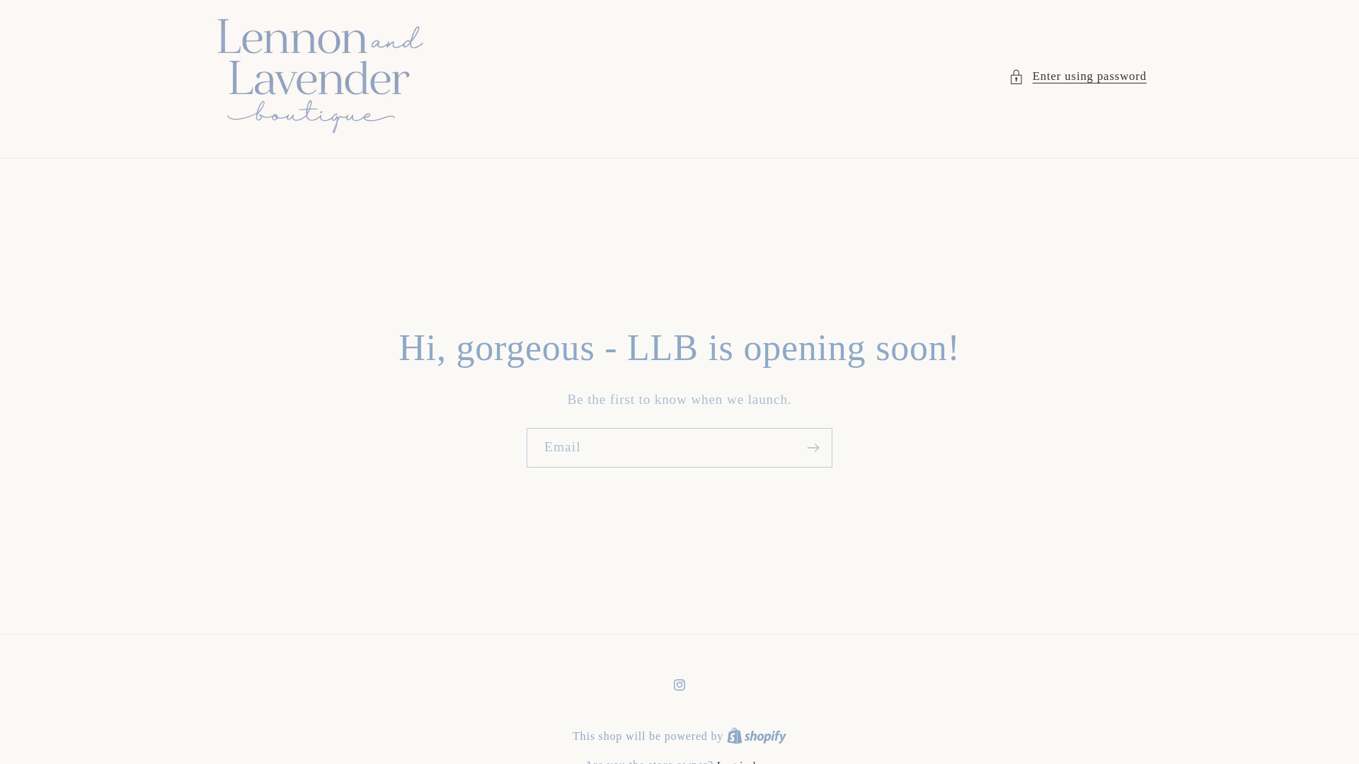 website screenshot of https://lennonandlavenderboutique.com/