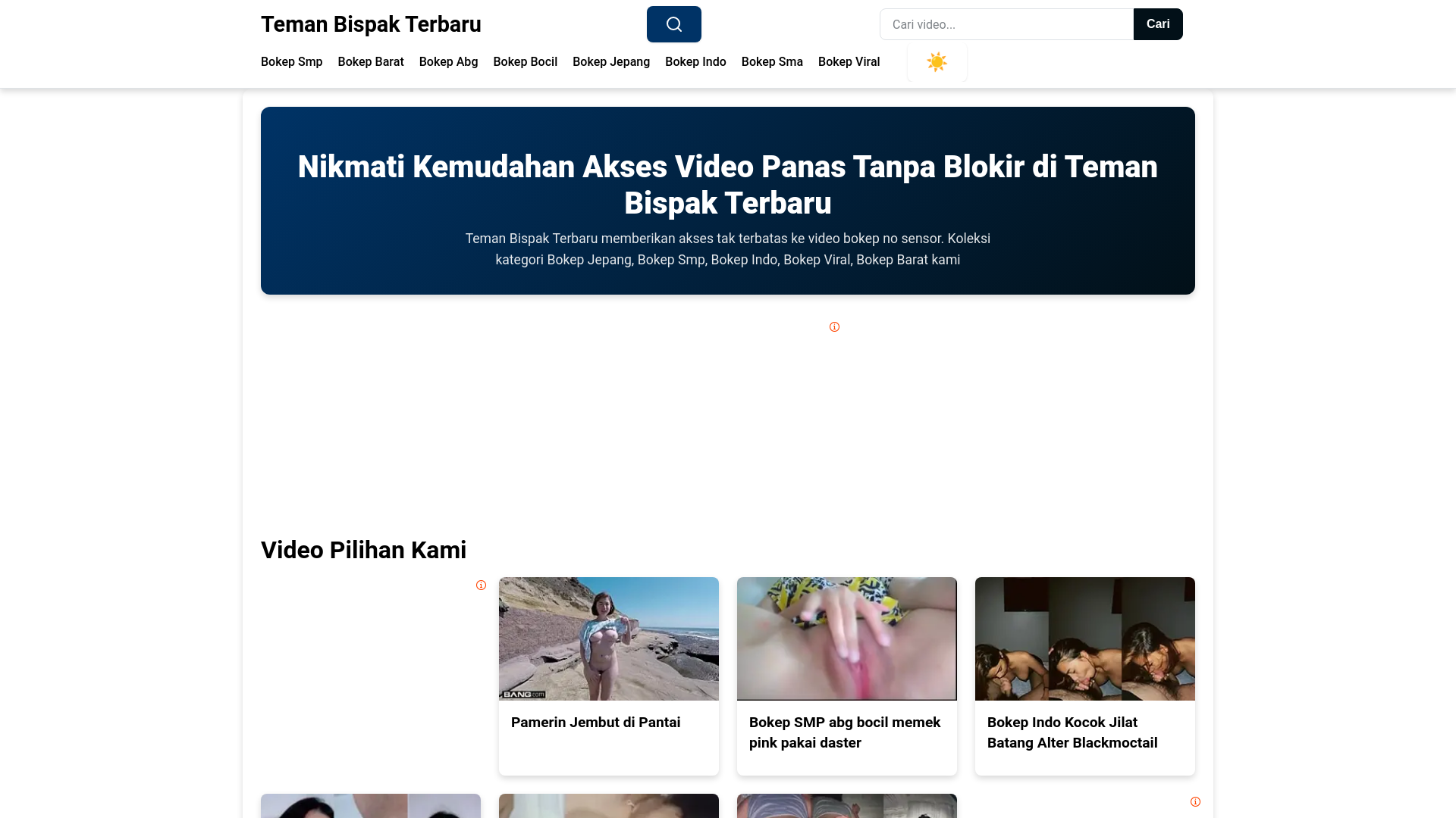website screenshot of https://temanbispakterbaru.pages.dev/