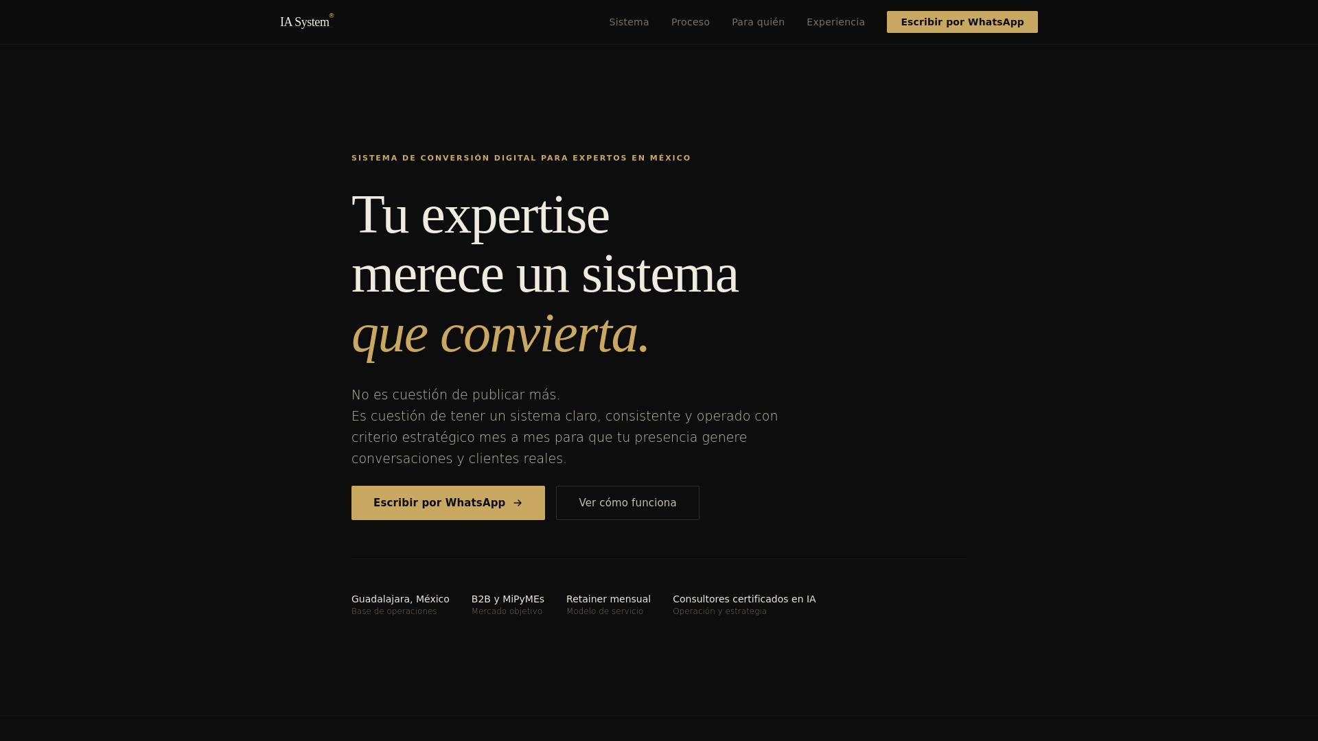 website screenshot of https://ia-system.pro