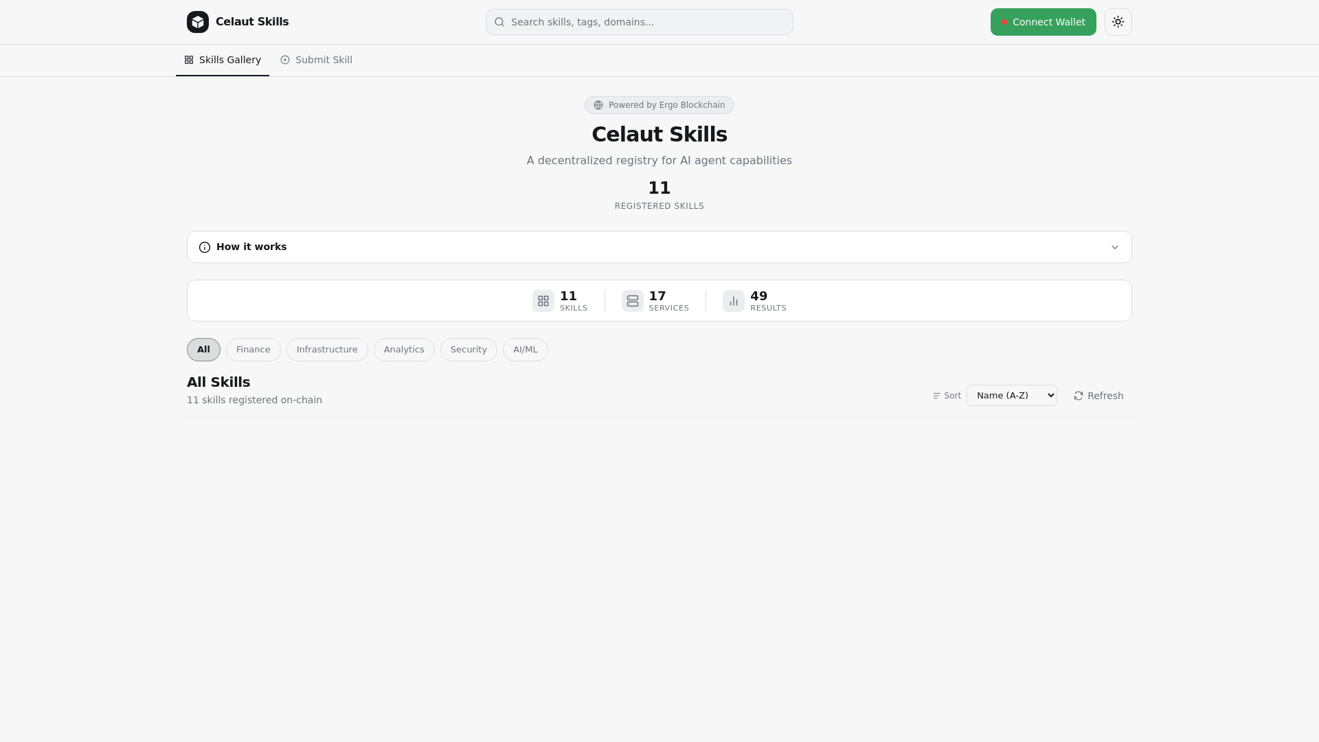 website screenshot of https://celaut-skills.pages.dev/
