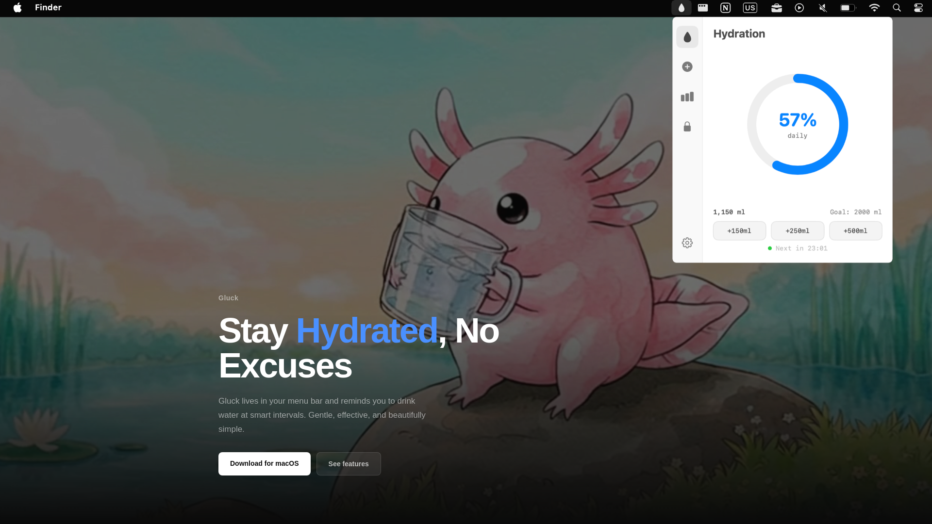 website screenshot of https://glucklock.com/