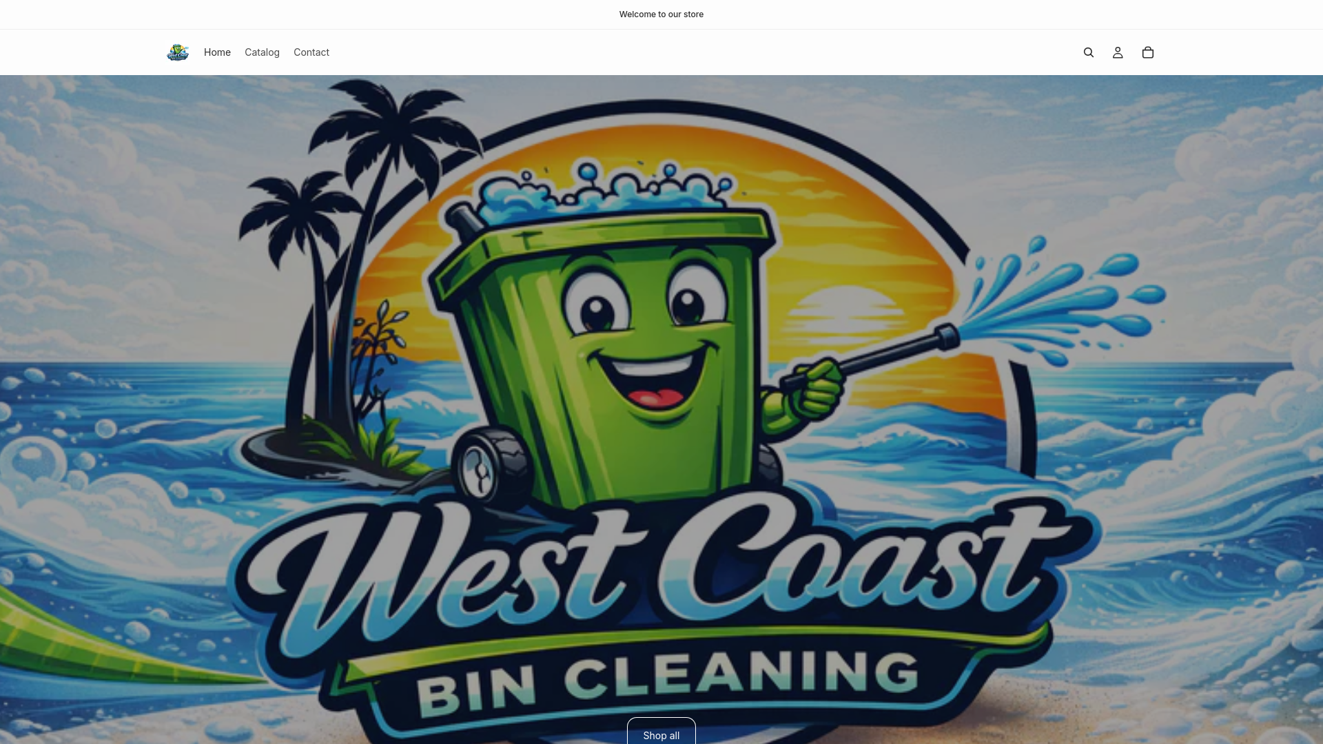 website screenshot of https://westcoastbincleaning.online/