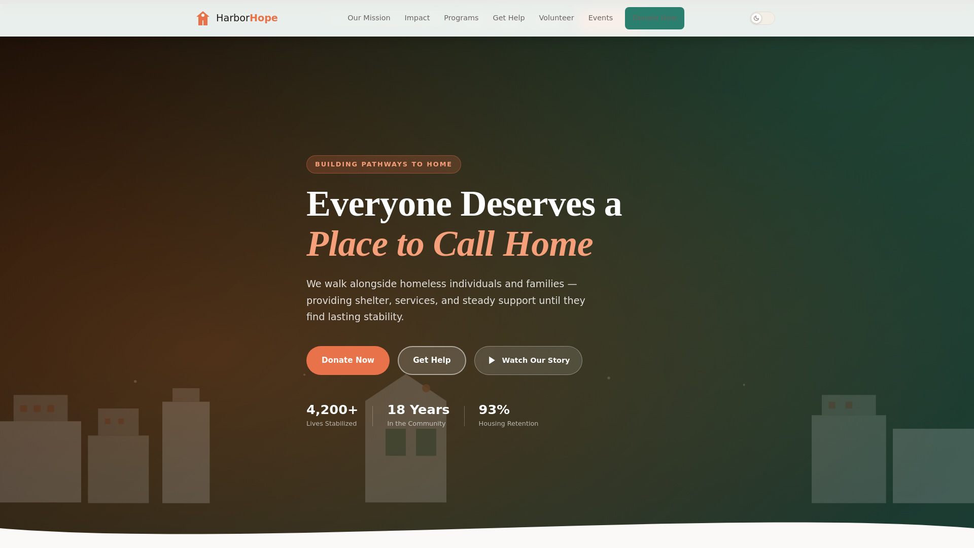 website screenshot of https://demo-non-profit.pages.dev/