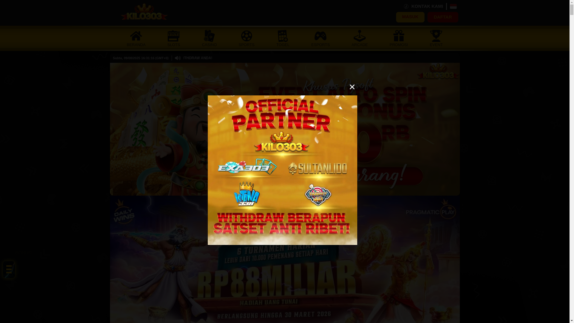 website screenshot of https://kilomerdeka.online/