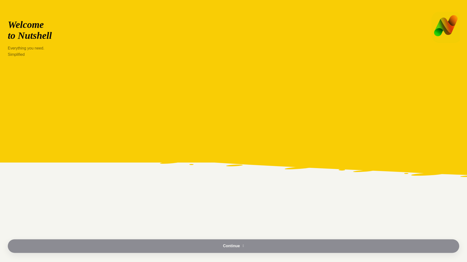 website screenshot of https://trynutshell.in