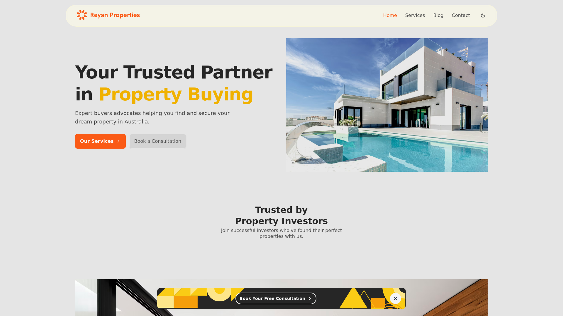 website screenshot of https://reyan-properties.pages.dev/