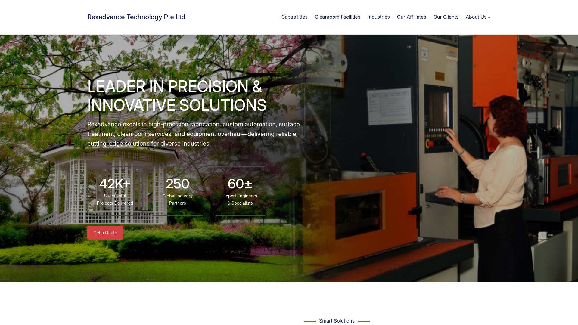 website screenshot of https://www.rexadvance.com