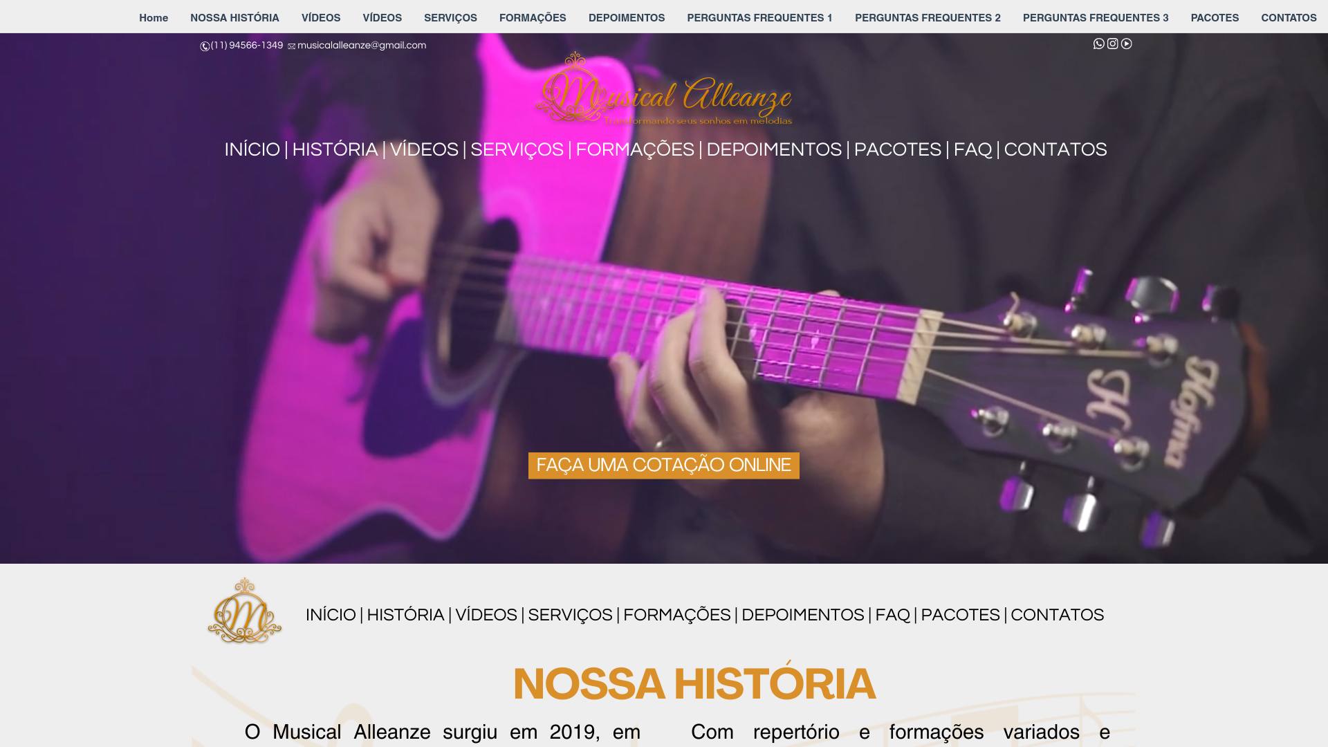 website screenshot of https://musicalalleanze.com/