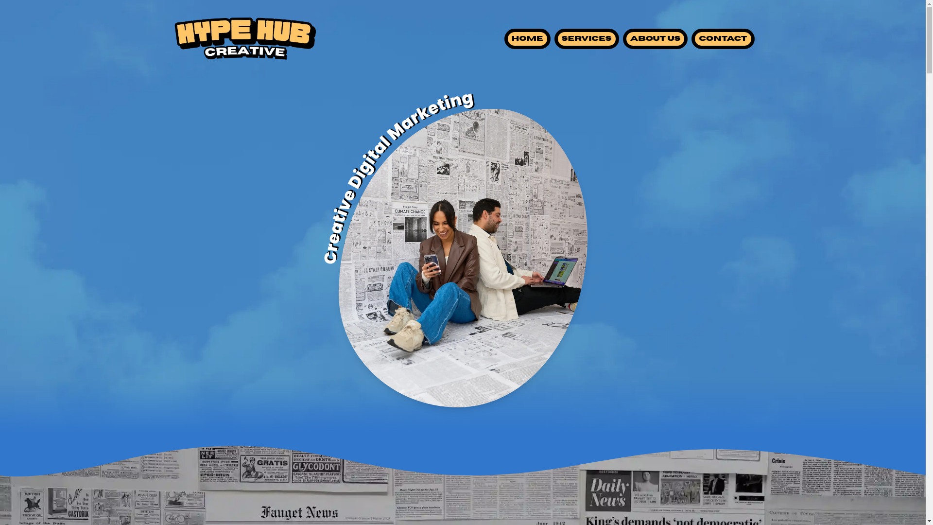 website screenshot of https://hype-hub-creative.pages.dev/