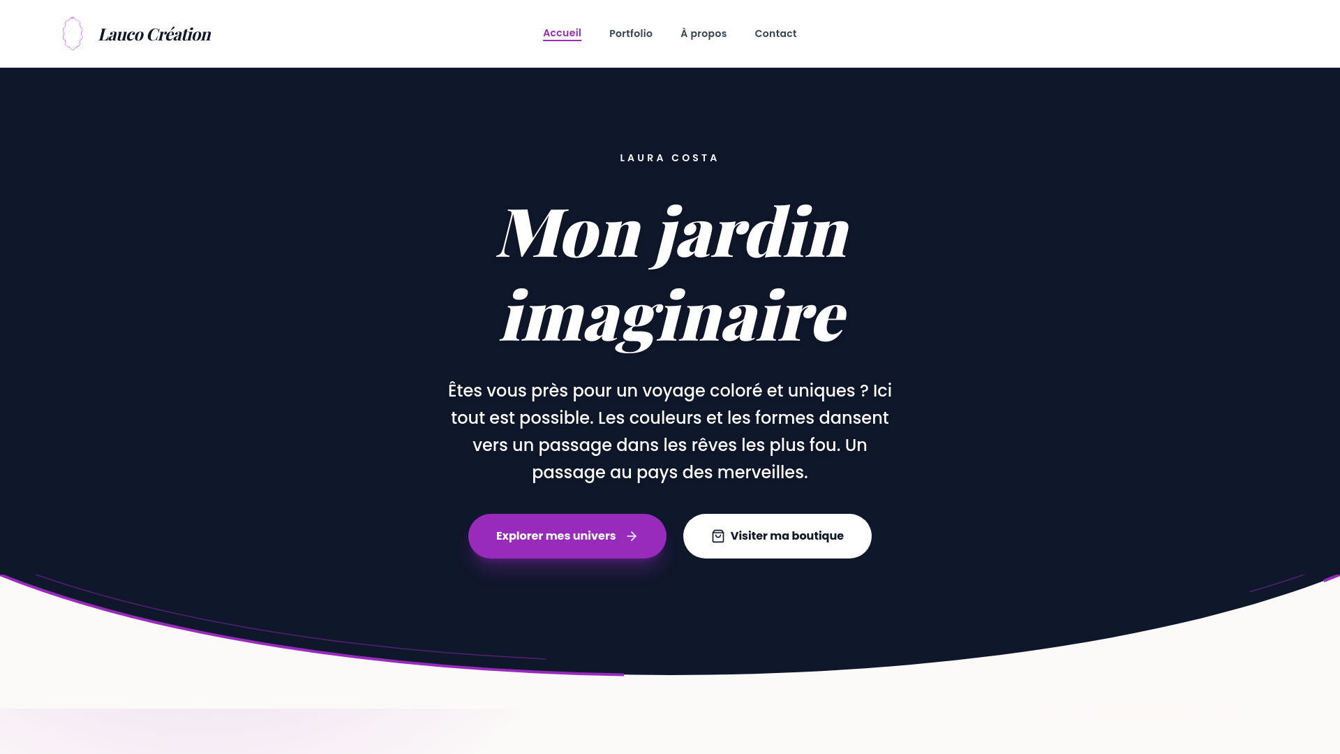 website screenshot of https://lauco-creation.com/