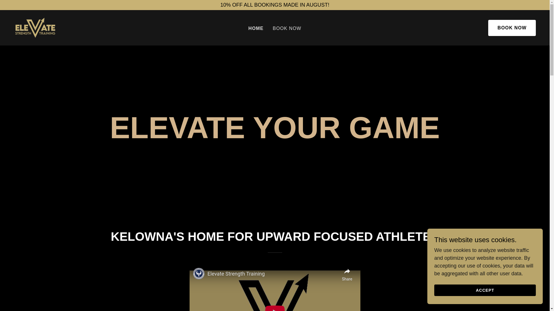 website screenshot of https://elevateylw.ca/