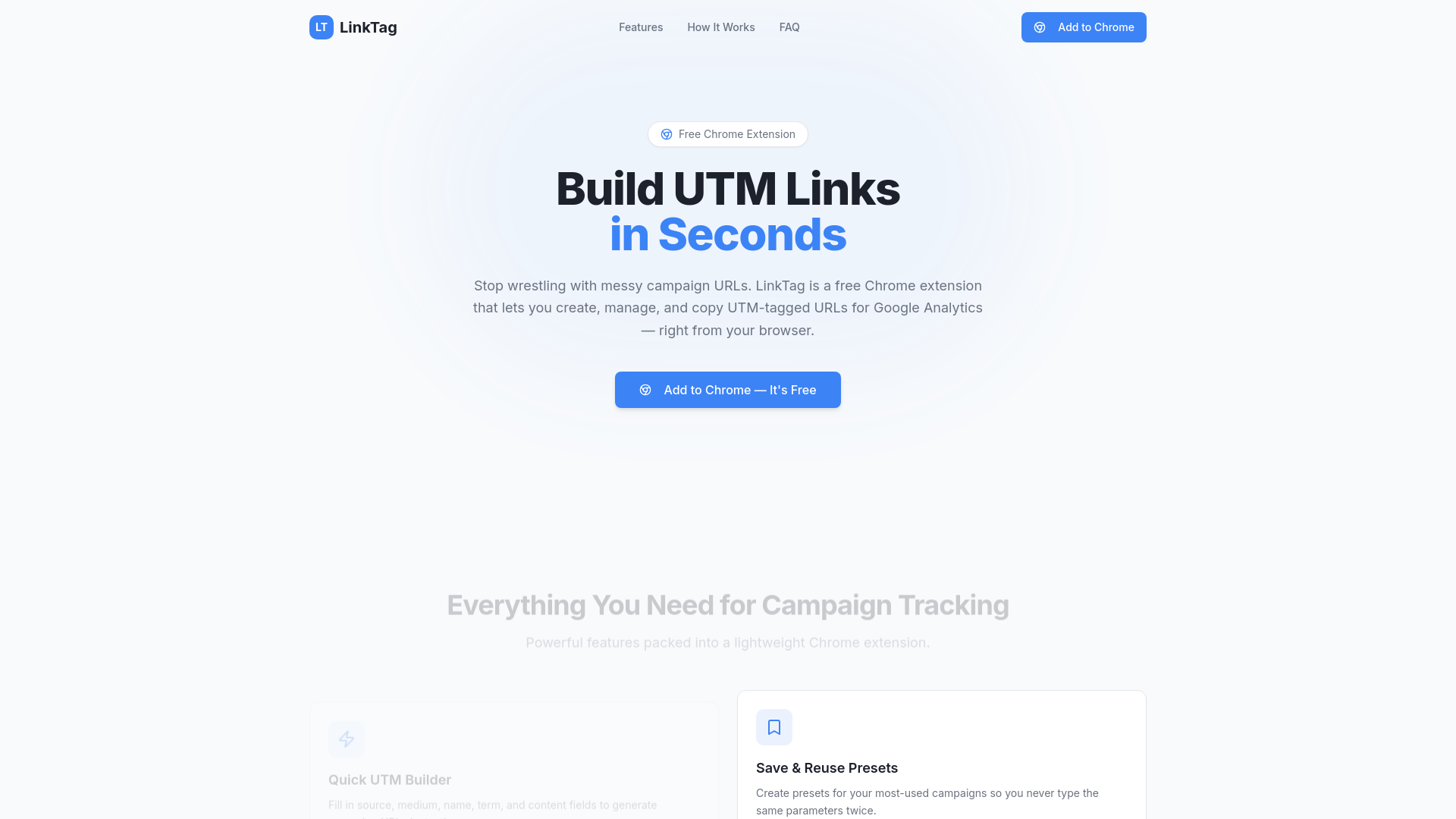 website screenshot of https://utmbuilder-linktag.top