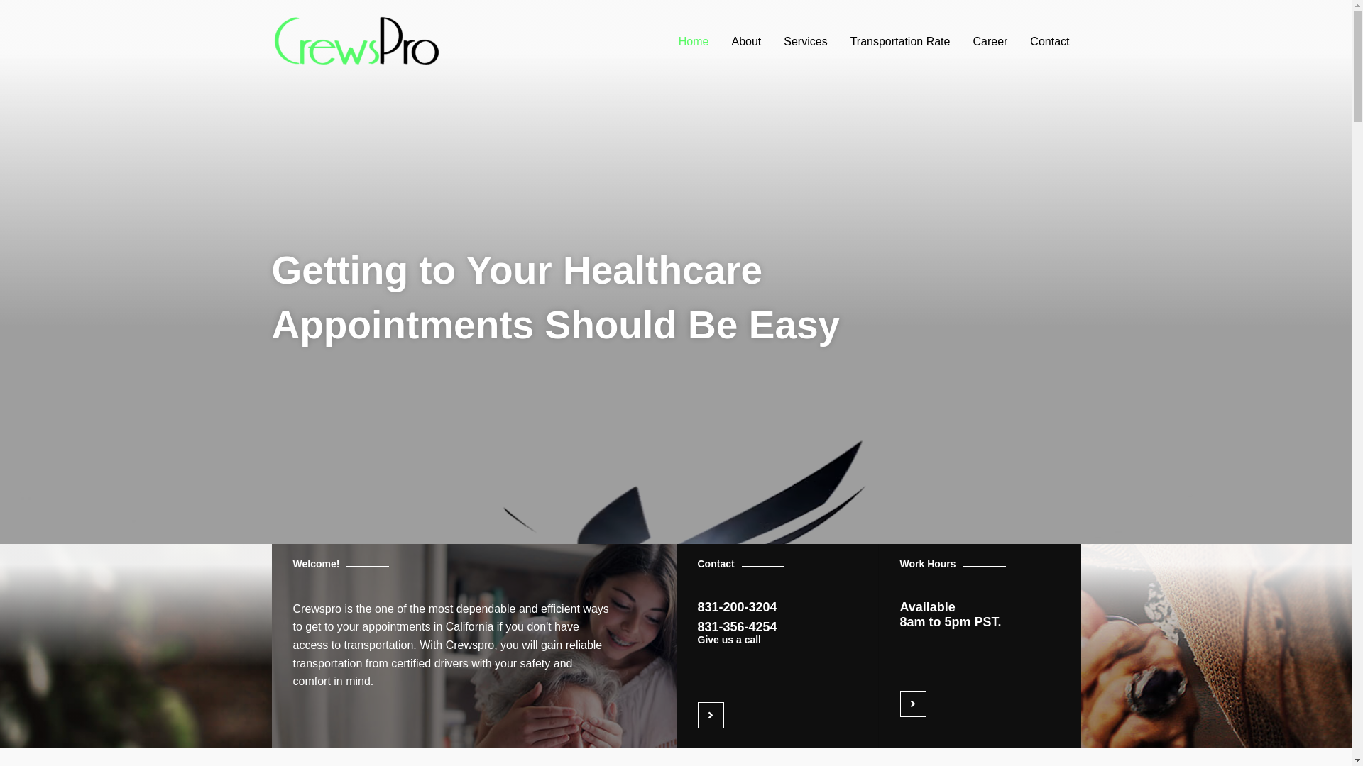 website screenshot of https://crewspro.net/