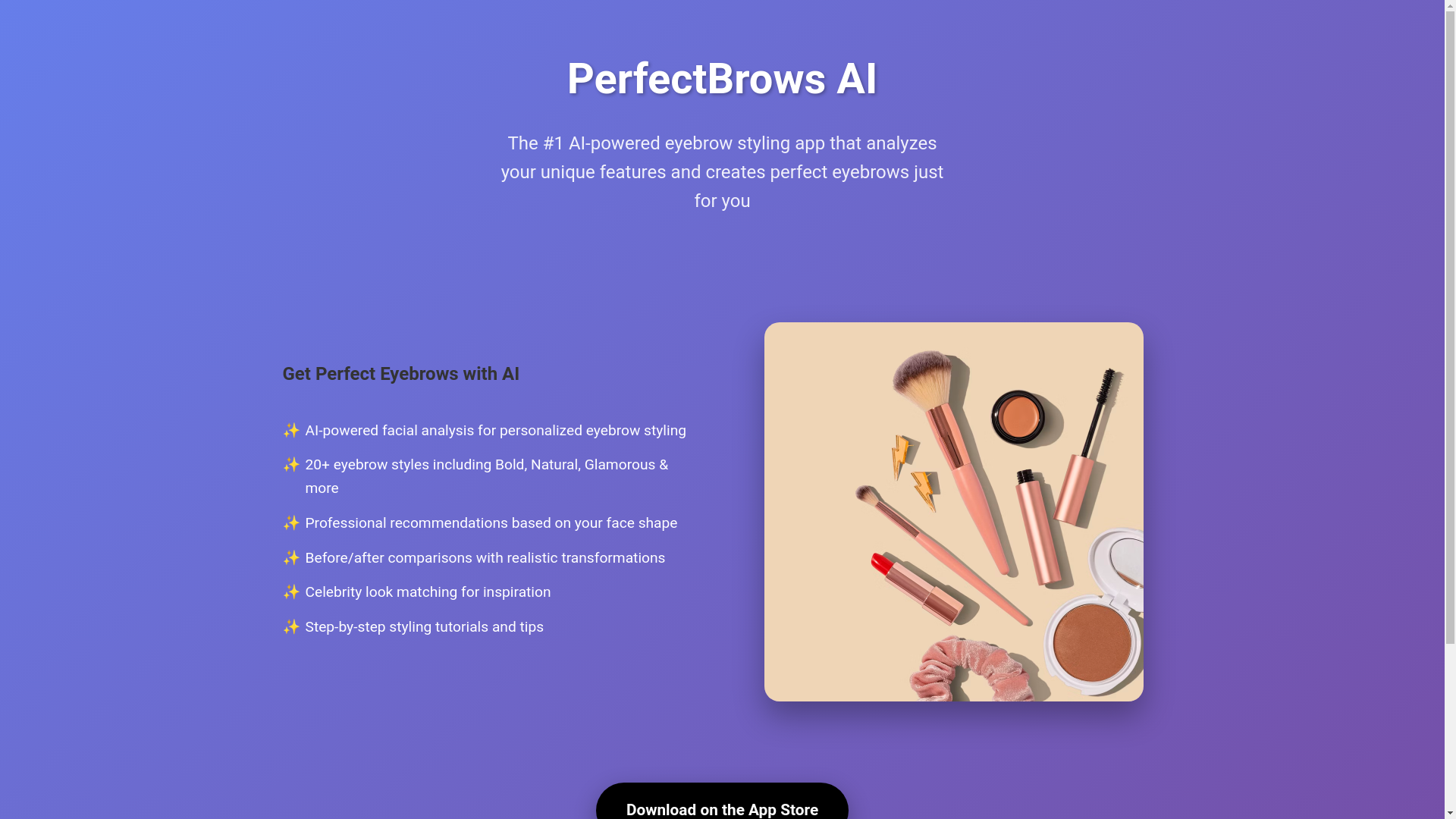 website screenshot of https://perfectbrows.pages.dev/