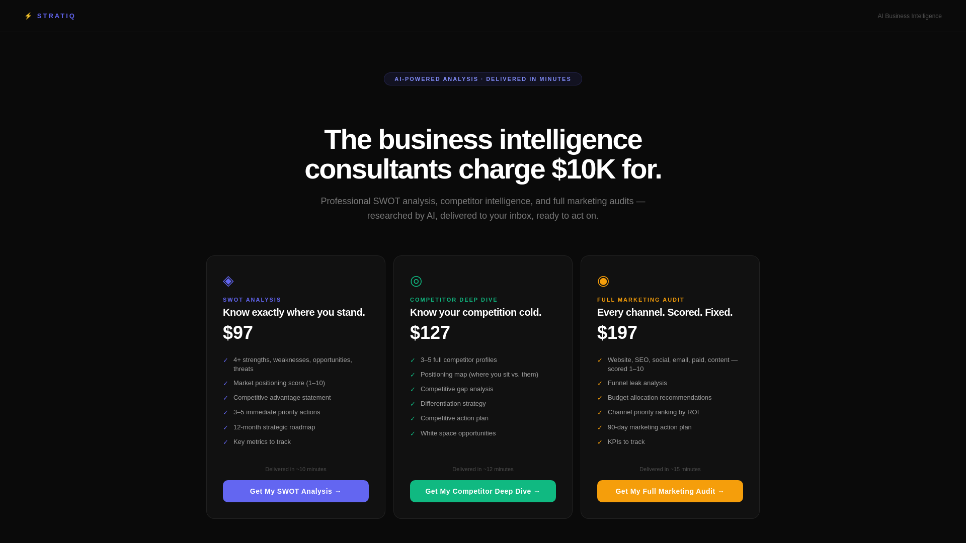 website screenshot of https://trystratiq.com
