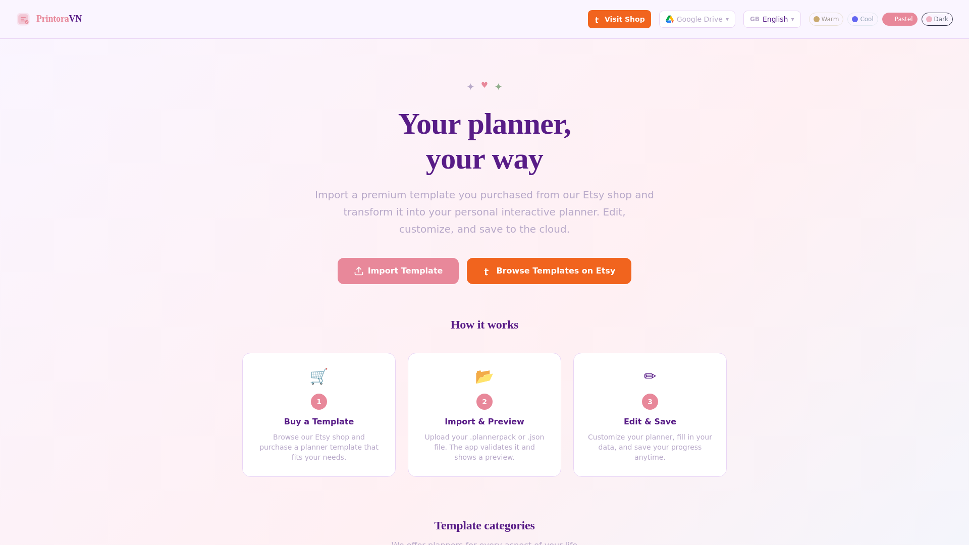website screenshot of https://printoraplanner.pages.dev/