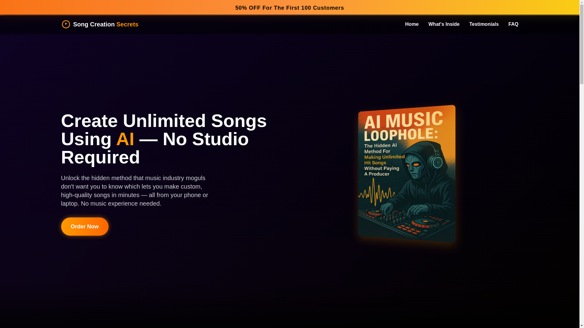 website screenshot of https://songcreationsecrets.com/