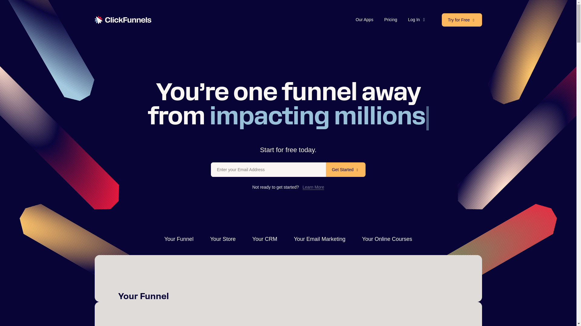website screenshot of https://clickfunnelsawards.com/