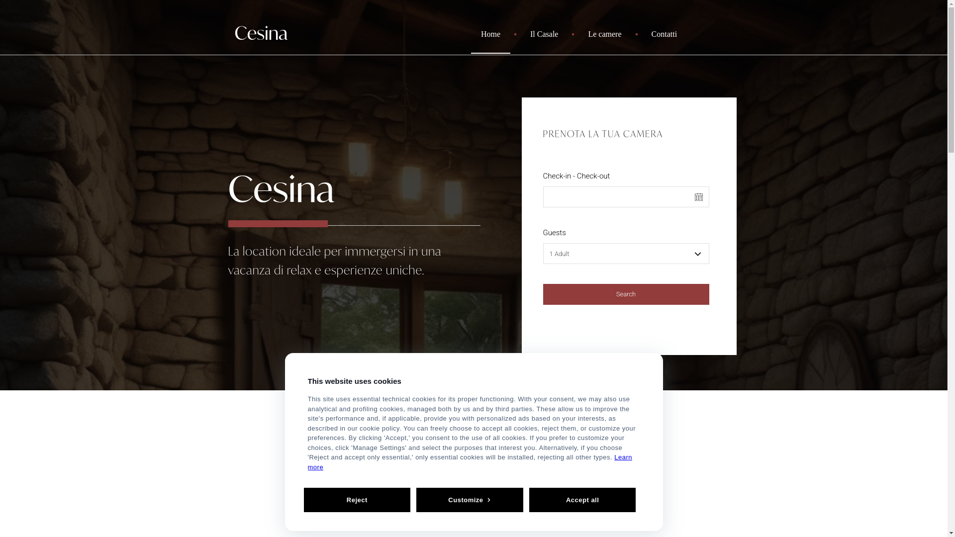 website screenshot of https://lacesina.it/