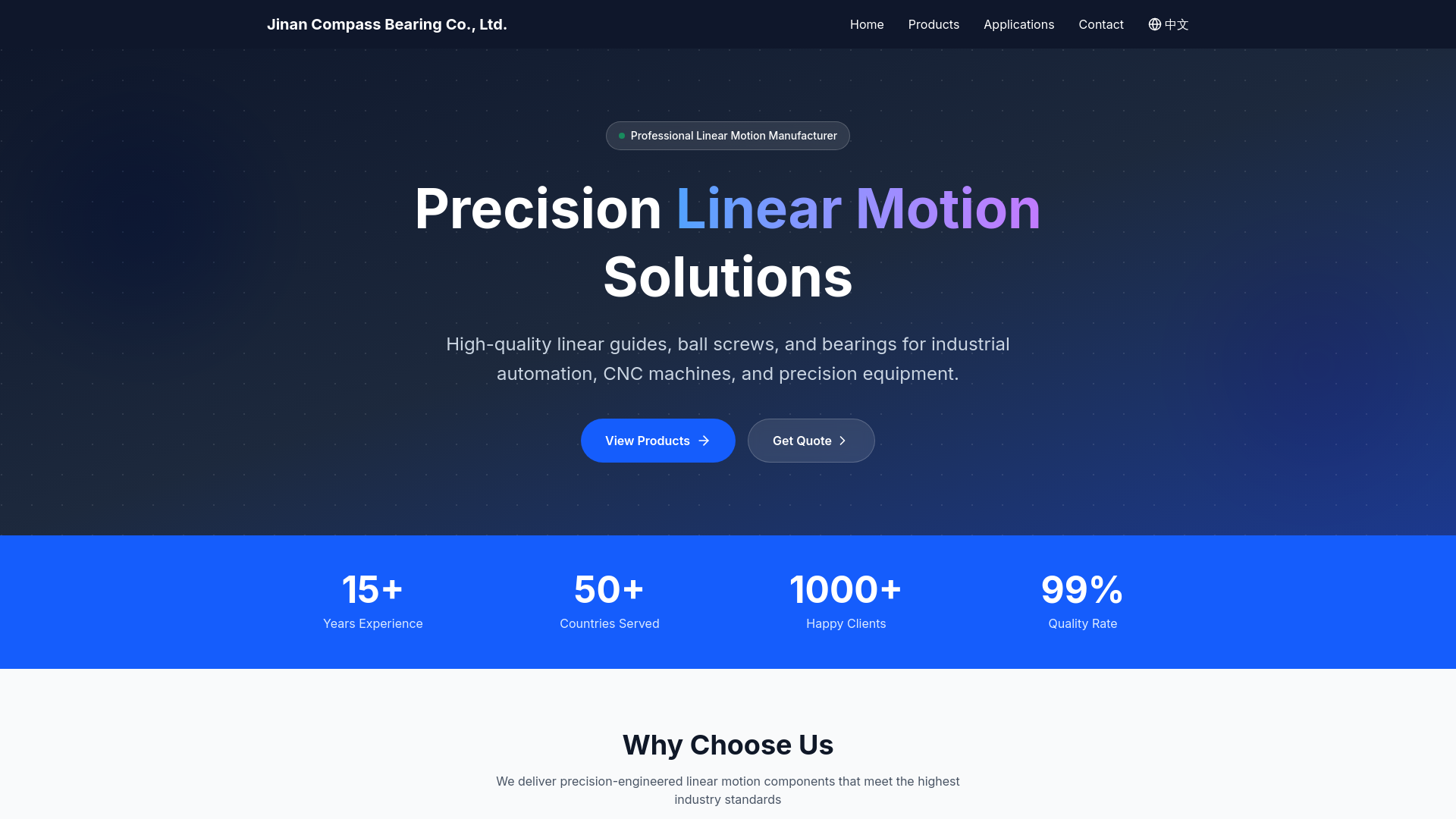 website screenshot of https://cpsbearing.com/
