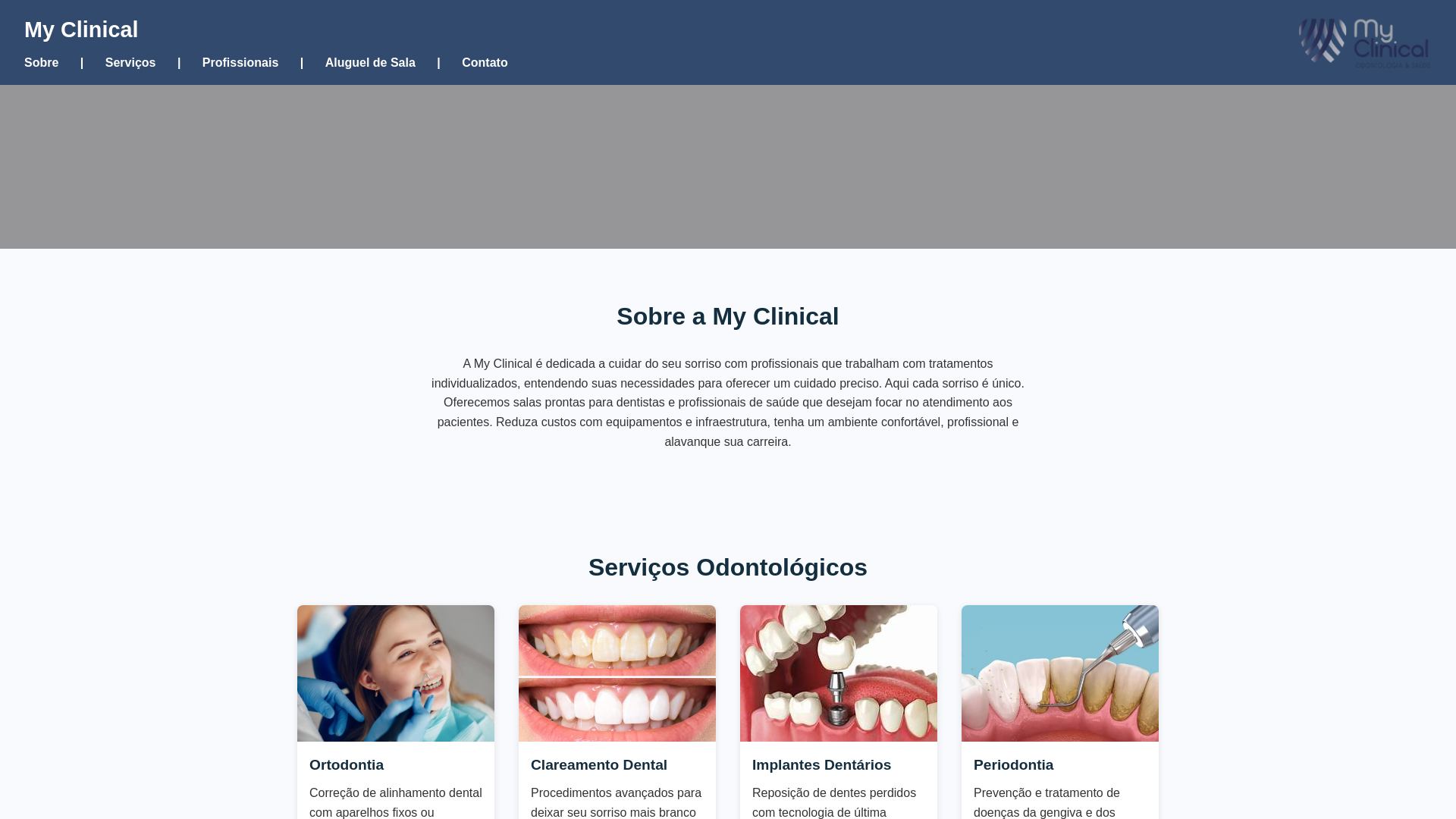 website screenshot of https://myclinicalodonto.com.br/