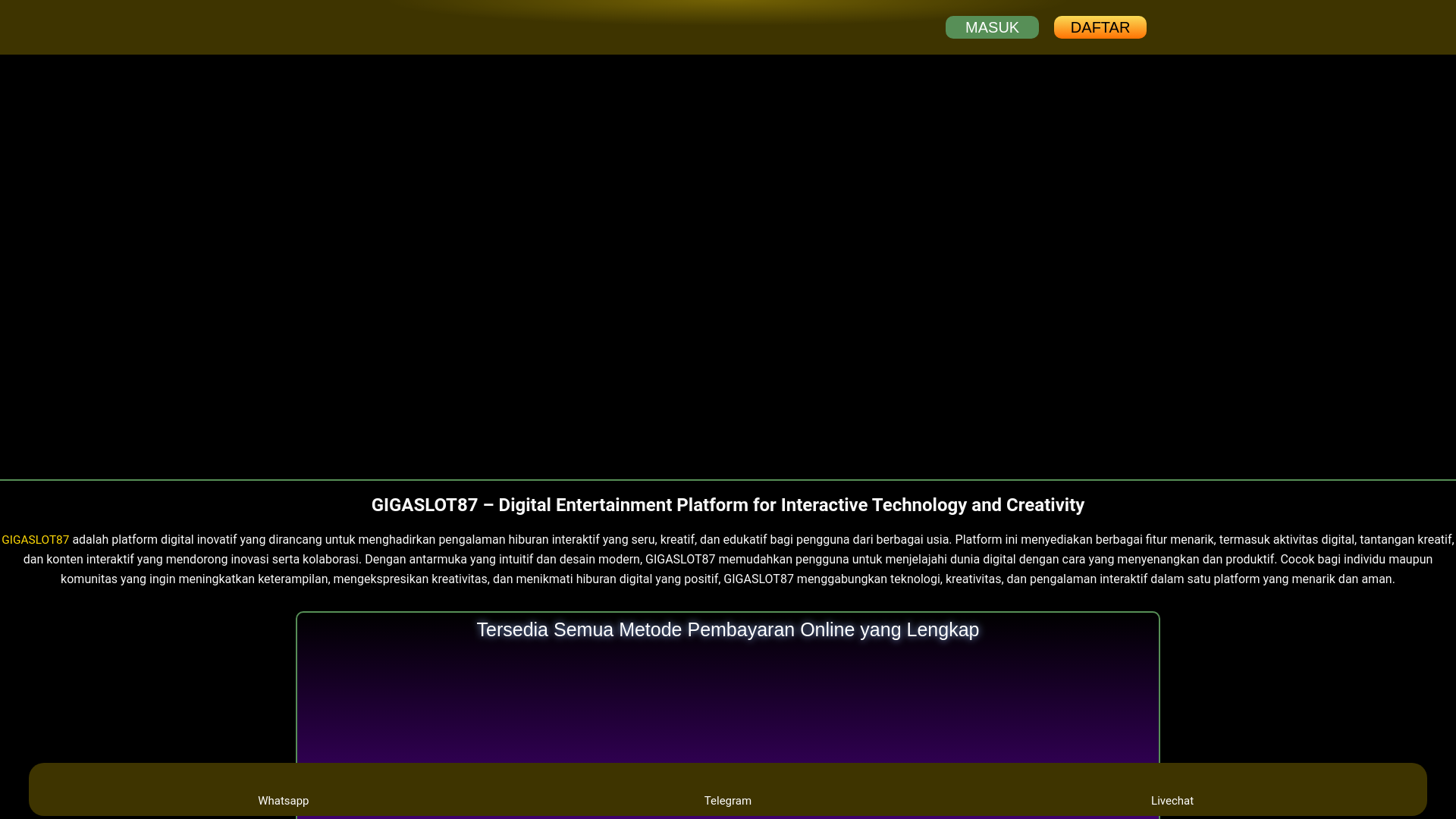 website screenshot of https://gigaslot87.org/