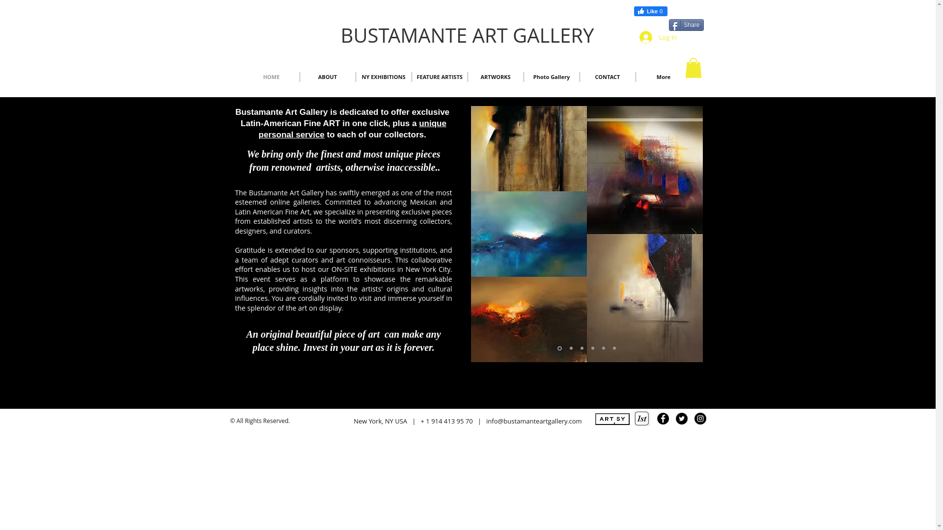 website screenshot of https://bustamanteartgallery.online/