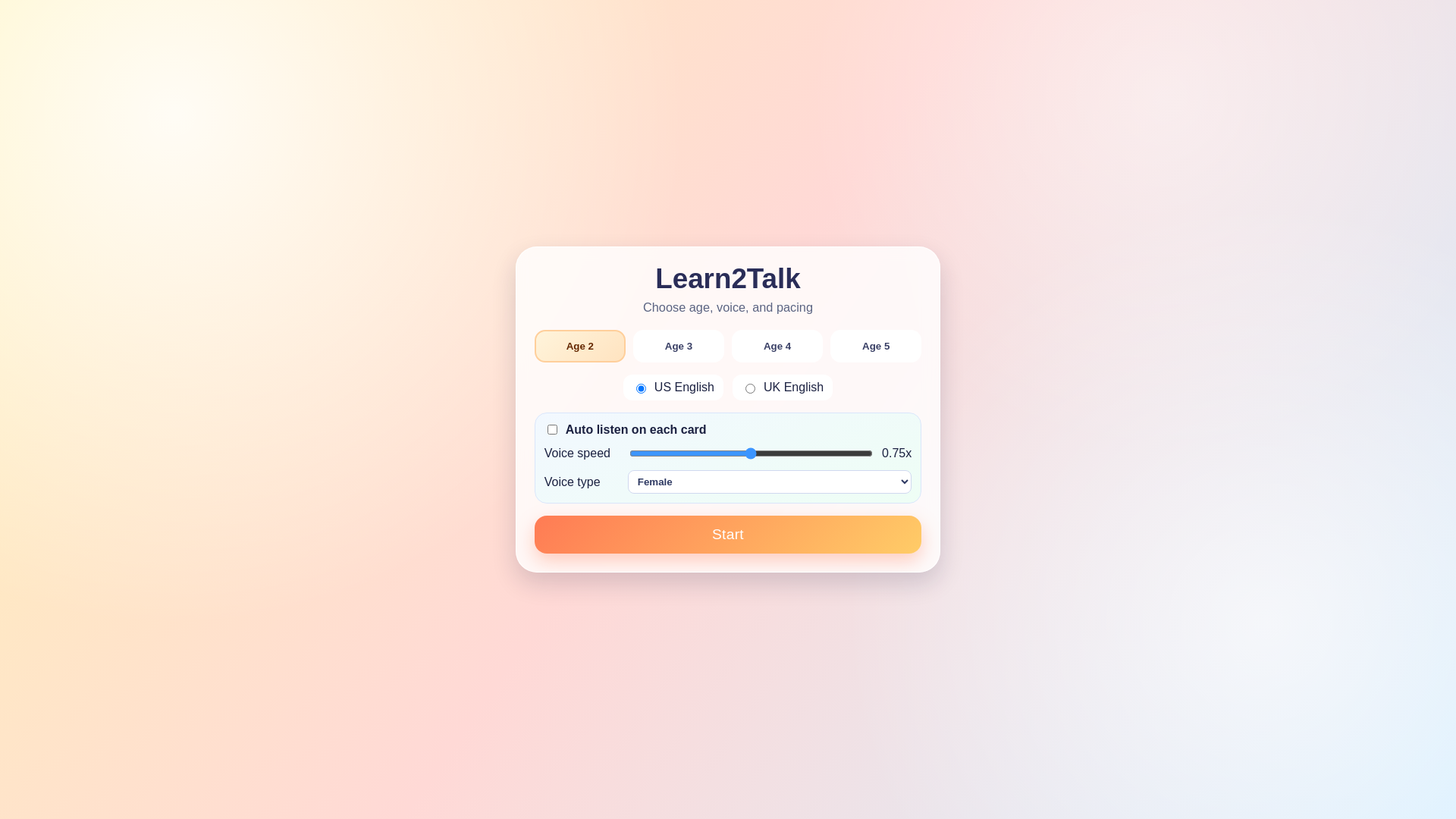 website screenshot of https://learn2talk.pages.dev/