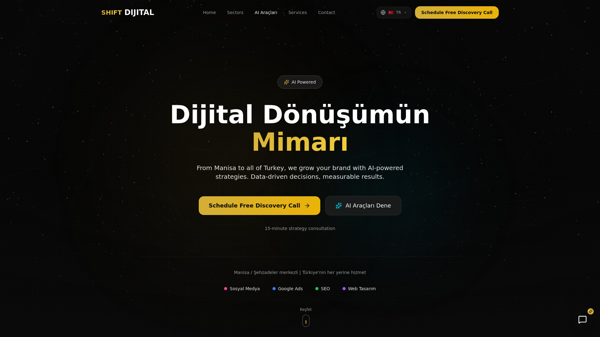 website screenshot of https://shiftdijital.org/